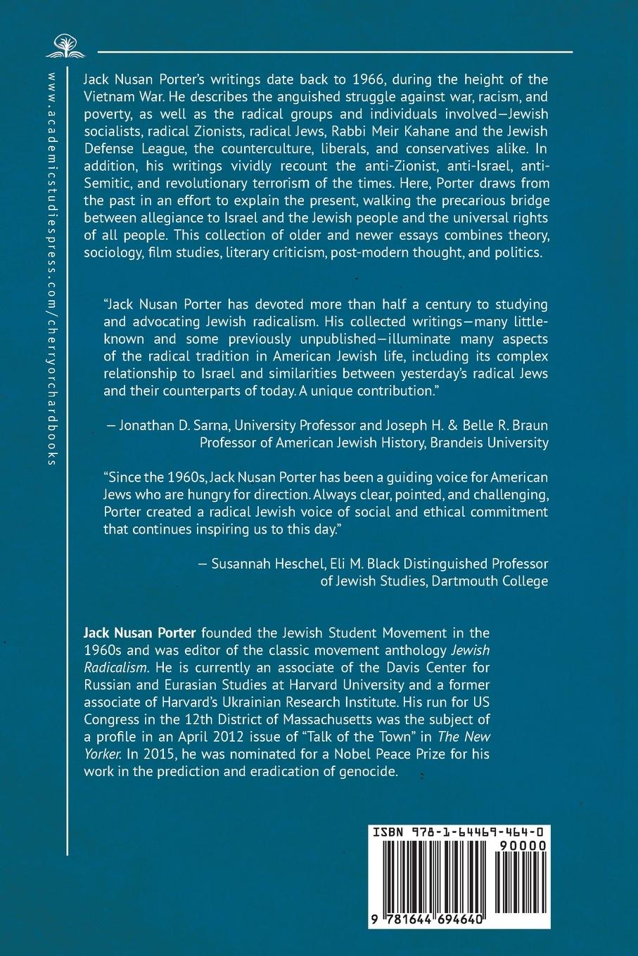 Rückseitencover The Radical Writings of Jack Nusan Porter