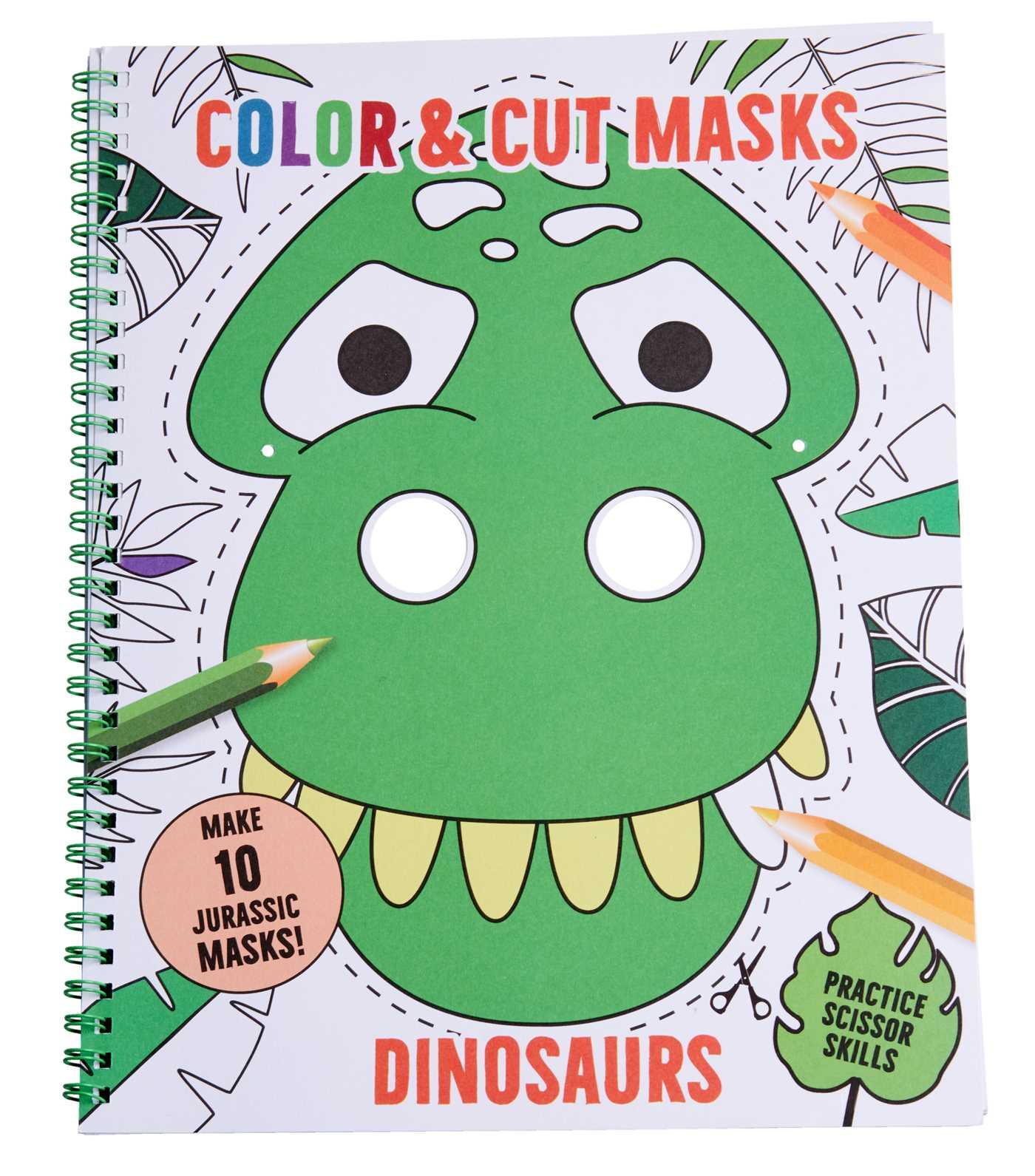 Vorderes Coverbild Color & Cut Masks: Dinosaurs