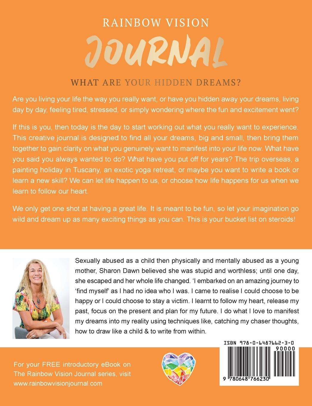 Rückseitencover Rainbow Vision Journal ORANGE