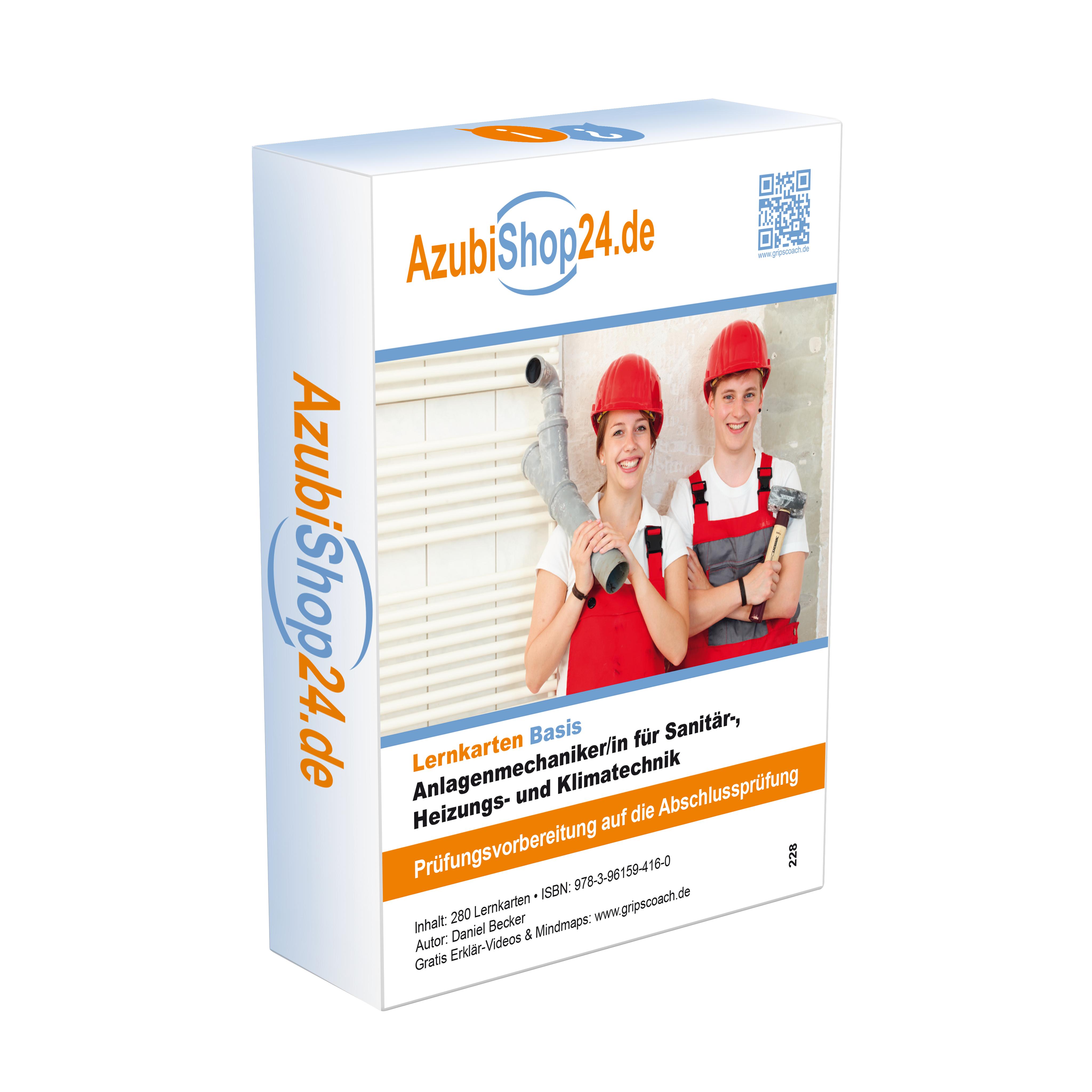 Vorderes Coverbild Lernkarten Anlagenmechaniker /in für Sanitär, Heizungs und Klimatechnik