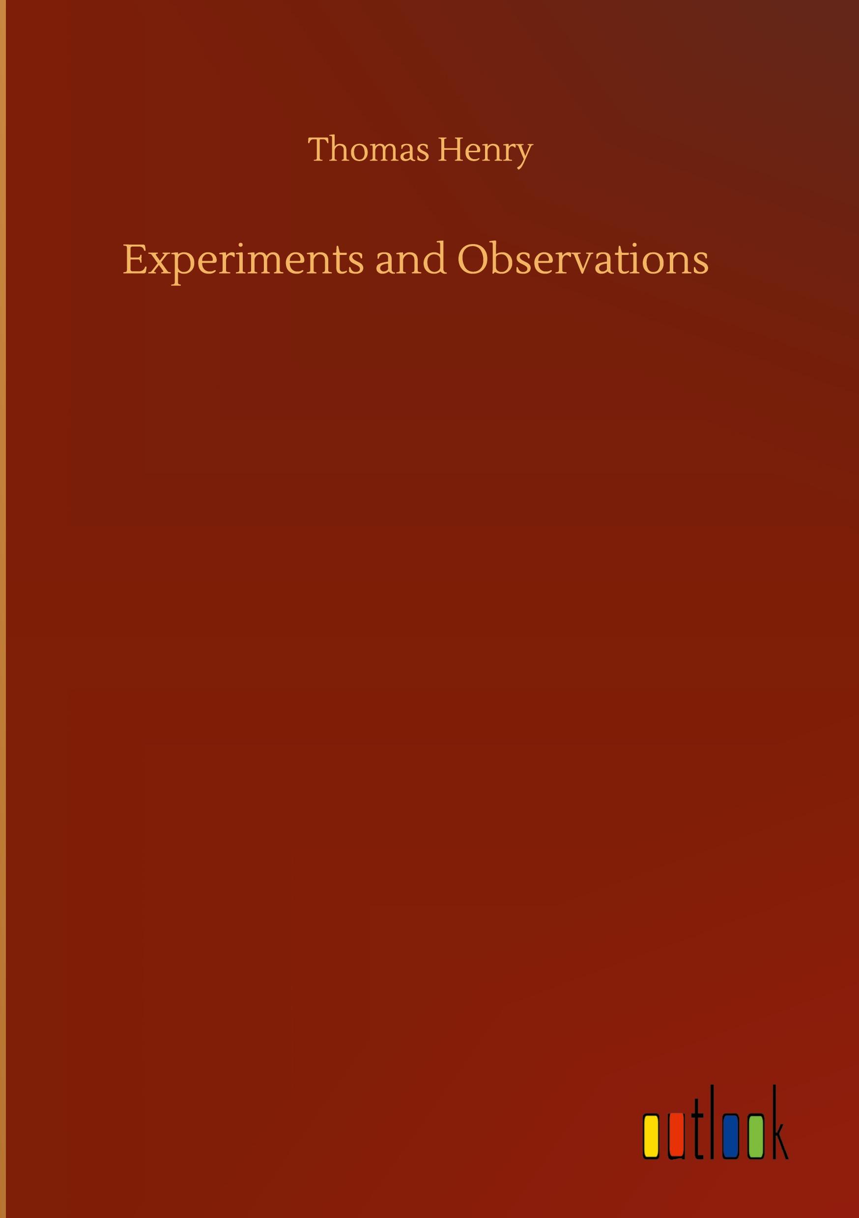 Vorderes Coverbild Experiments and Observations
