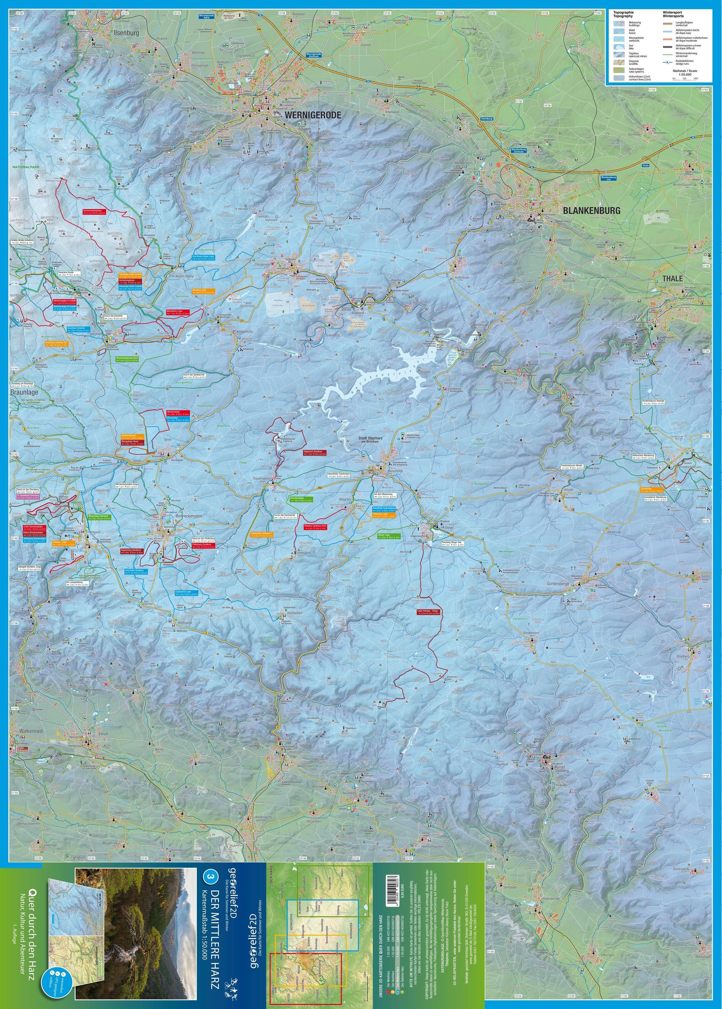 Beispielinhalt (Bild) Wanderkarte Der Mittlere Harz 1:50.000