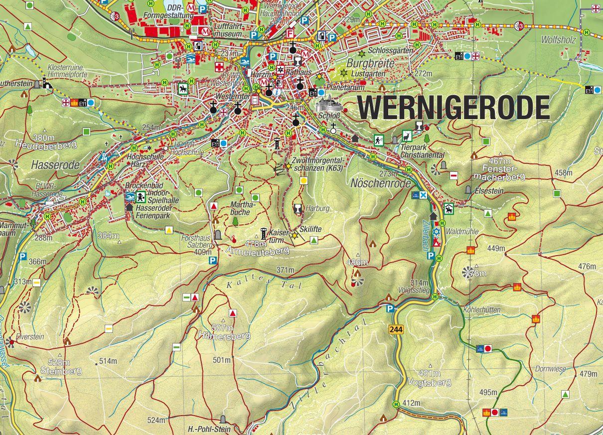 Beispielinhalt (Bild) Wanderkarte Der Mittlere Harz 1:50.000