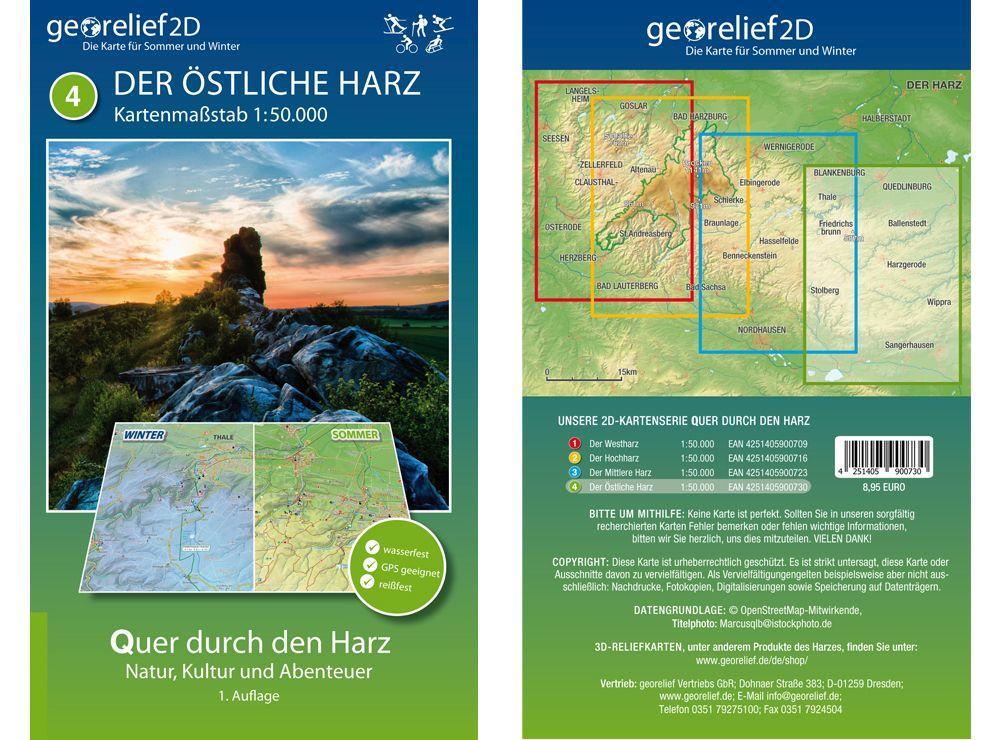 Vorderes Coverbild Wanderkarte Der Östliche Harz 1:50.000
