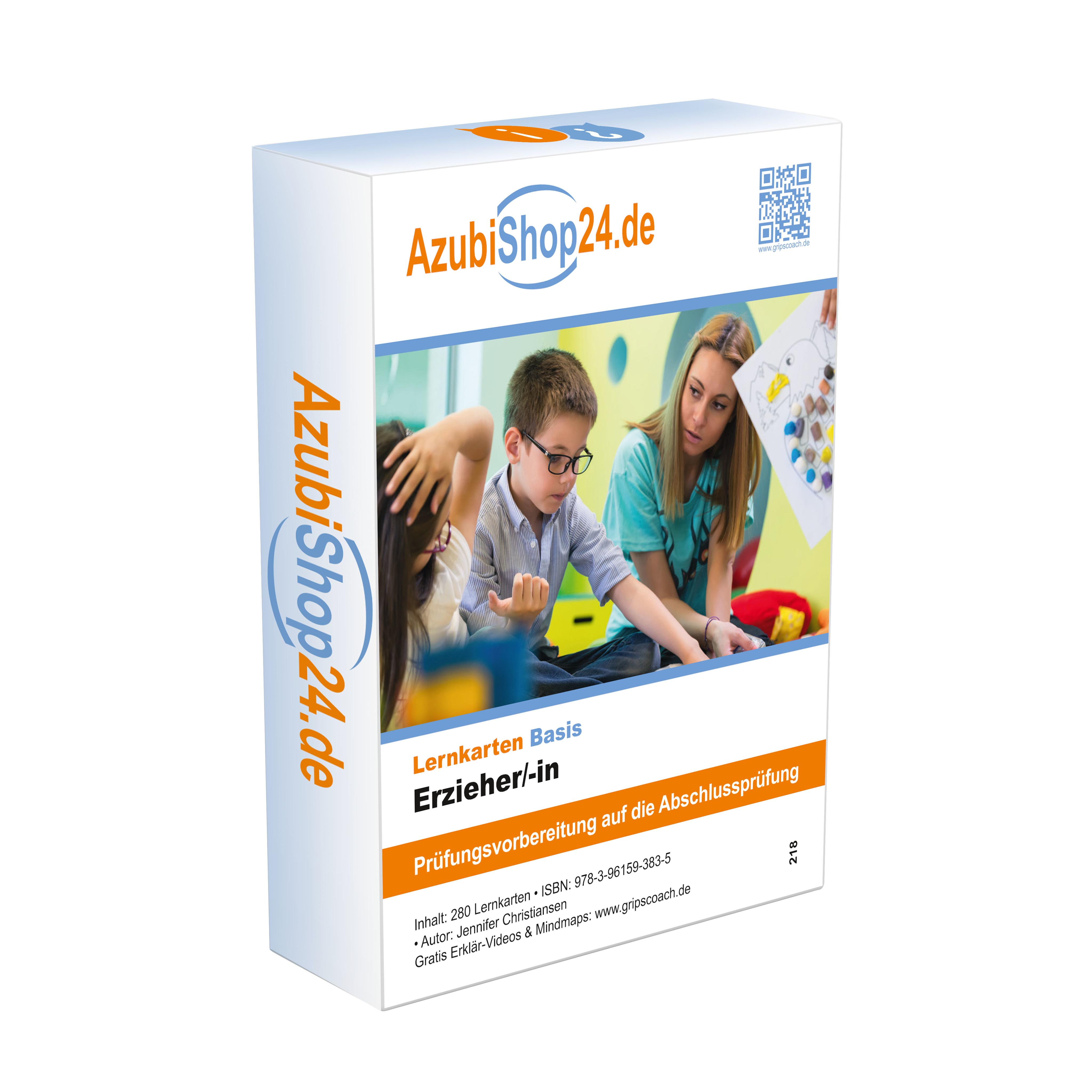 Vorderes Coverbild AzubiShop24.de Basis-Lernkarten Erzieher /in