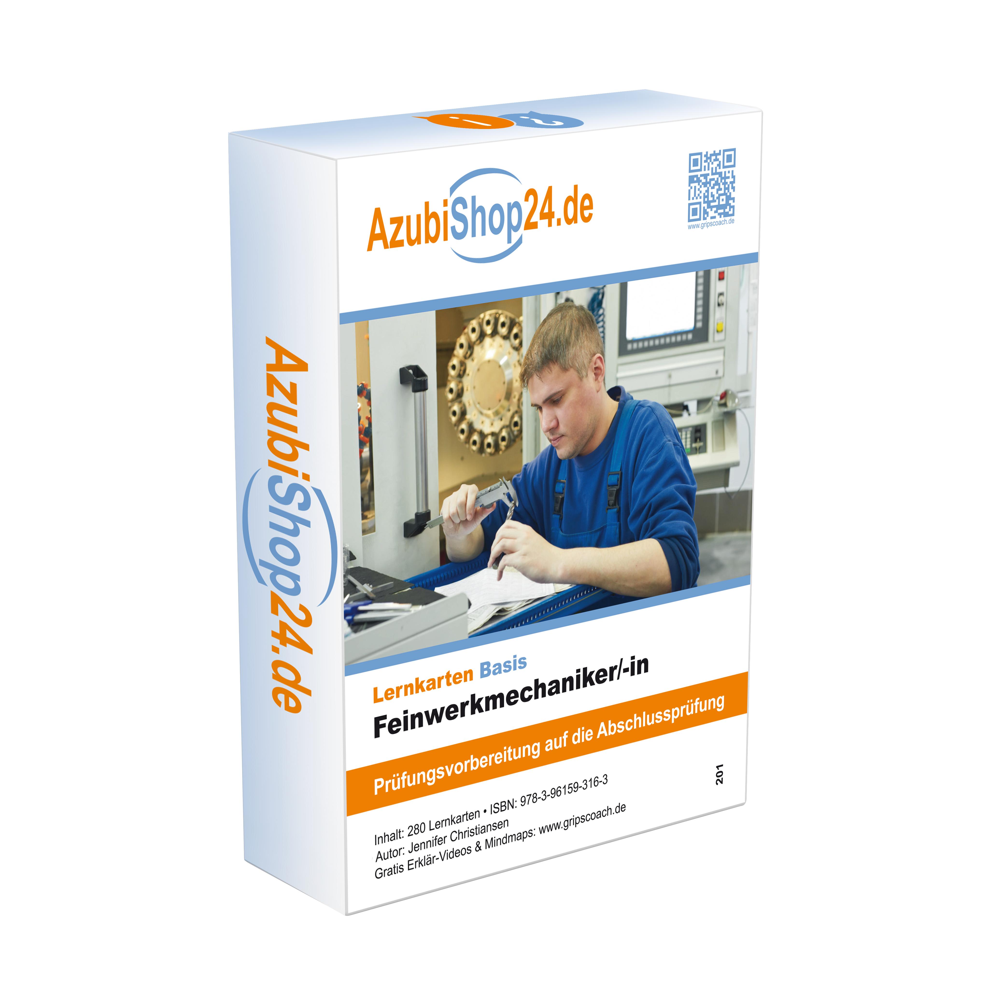 Vorderes Coverbild AzubiShop24.de Basis-Lernkarten Feinwerkmechaniker /in