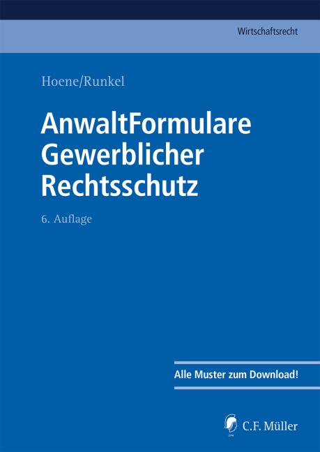 Vorderes Coverbild AnwaltFormulare Gewerblicher Rechtsschutz