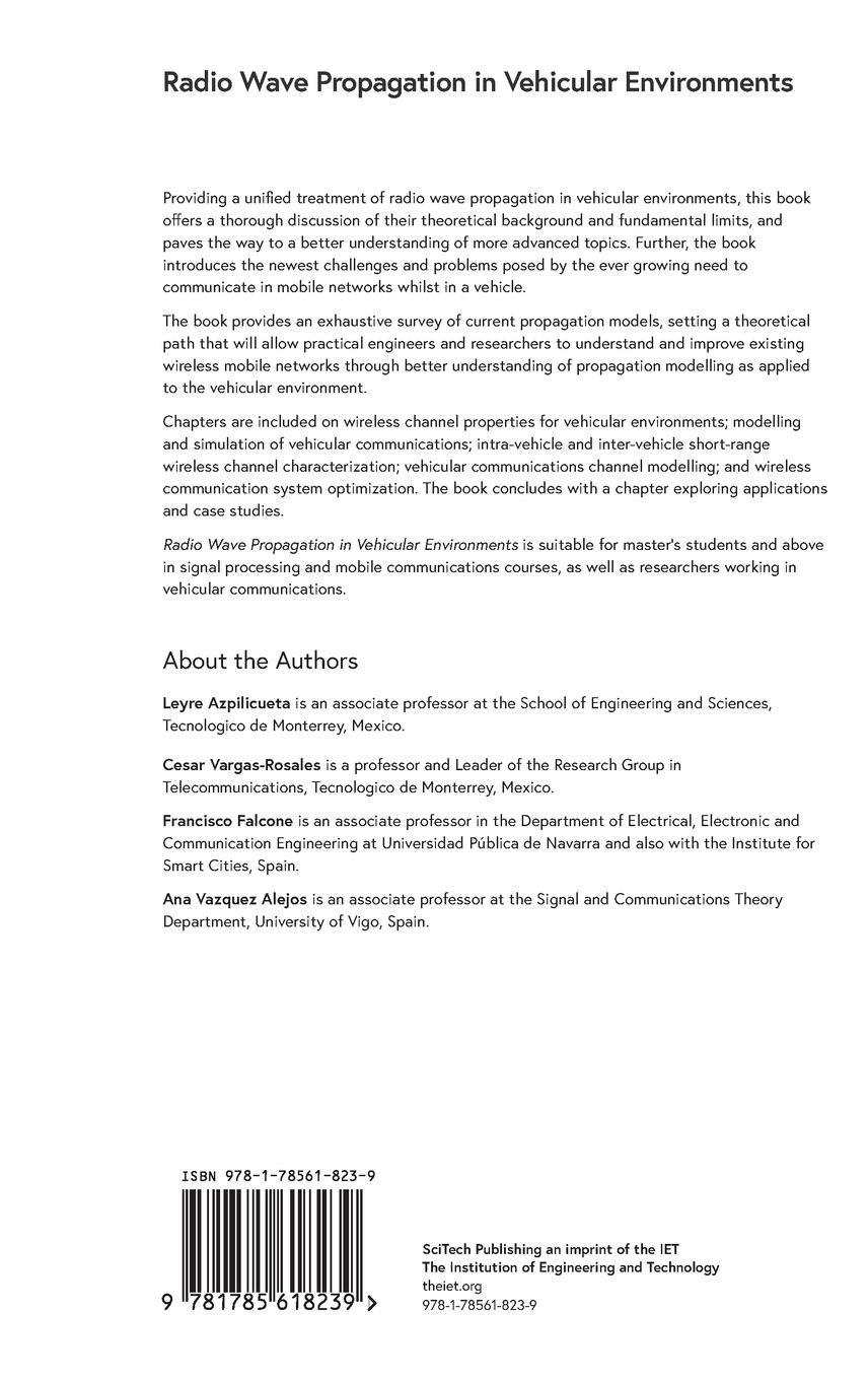 Rückseitencover Radio Wave Propagation in Vehicular Environments