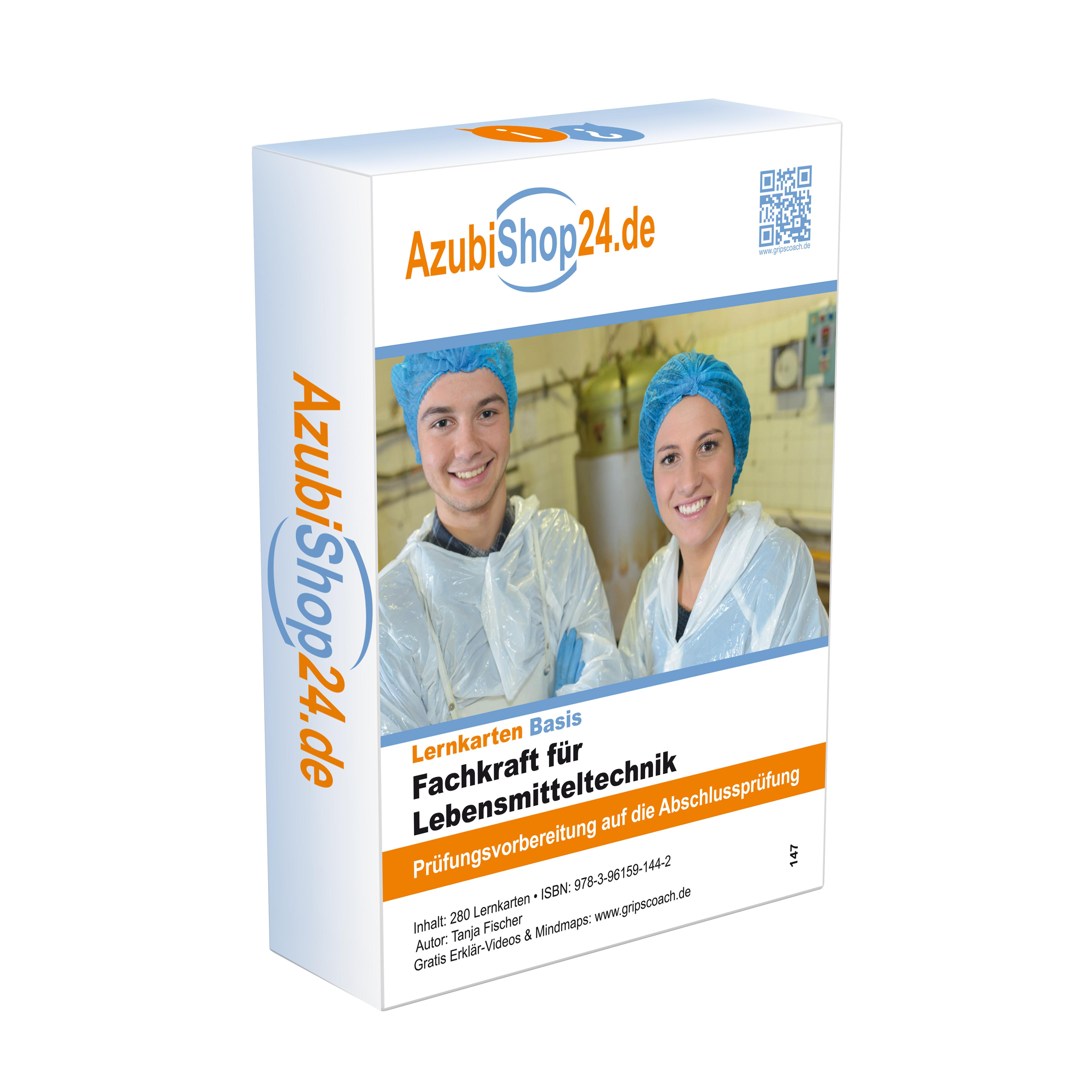 Beispielinhalt (Bild) AzubiShop24.de Kombi-Paket Lernkarten Fachkraft für Lebensmitteltechnik
