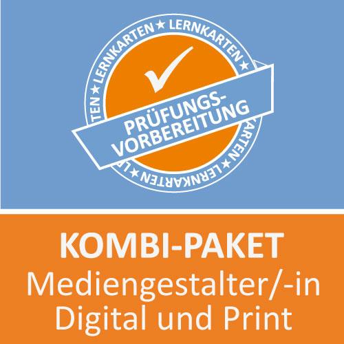 Vorderes Coverbild AzubiShop24.de Kombi-Paket Lernkarten Mediengestalter/-in Digital und Print
