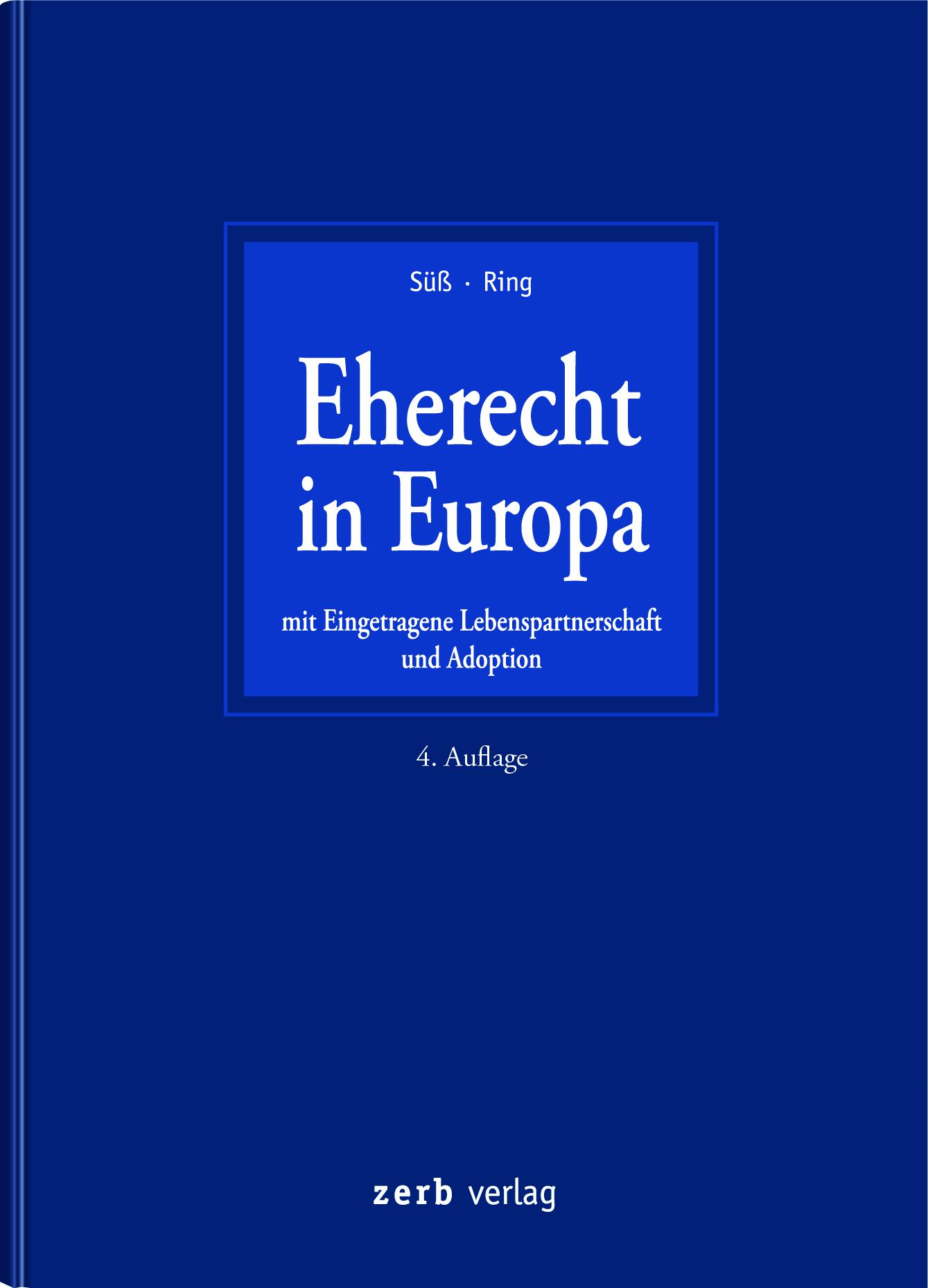 Vorderes Coverbild Eherecht in Europa