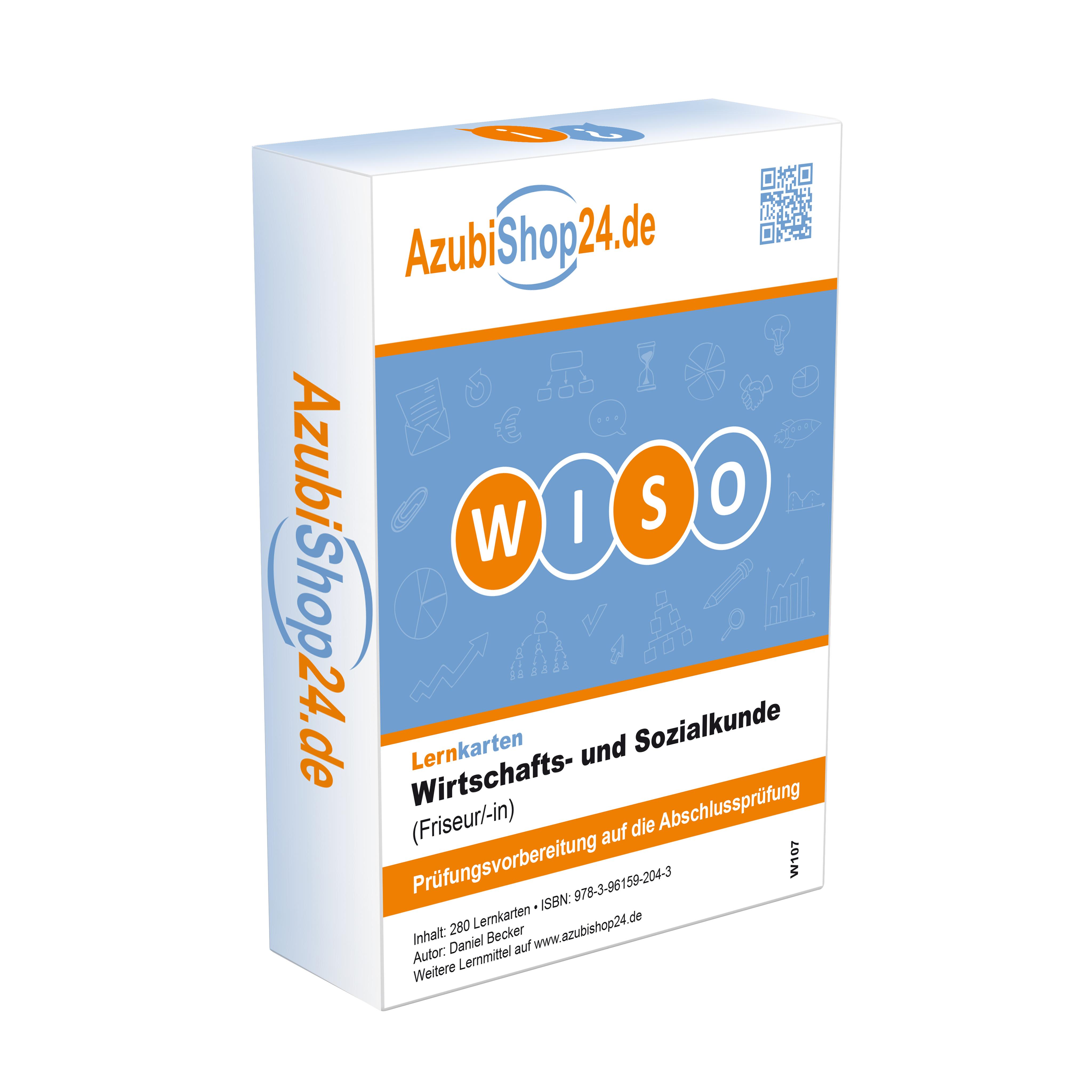 Vorderes Coverbild Lernkarten Wirtschafts- und Sozialkunde Friseur/-in Prüfungsvorbereitung