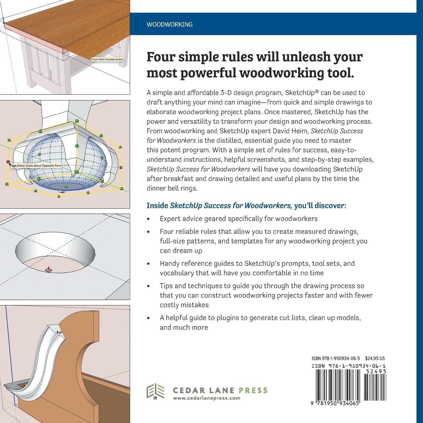 Rückseitencover SketchUp Success for Woodworkers