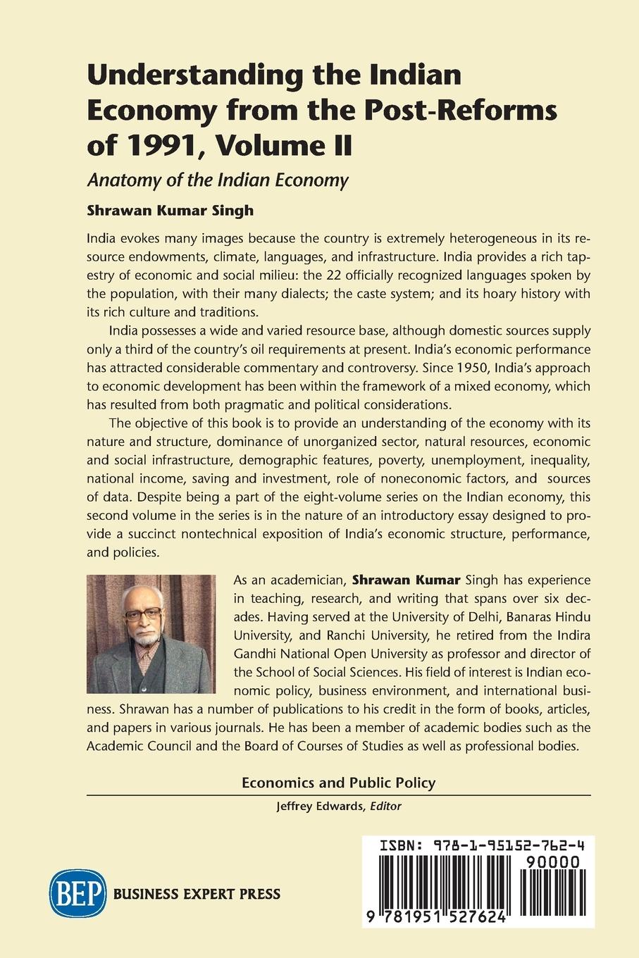 Rückseitencover Understanding the Indian Economy from the Post-Reforms of 1991, Volume II