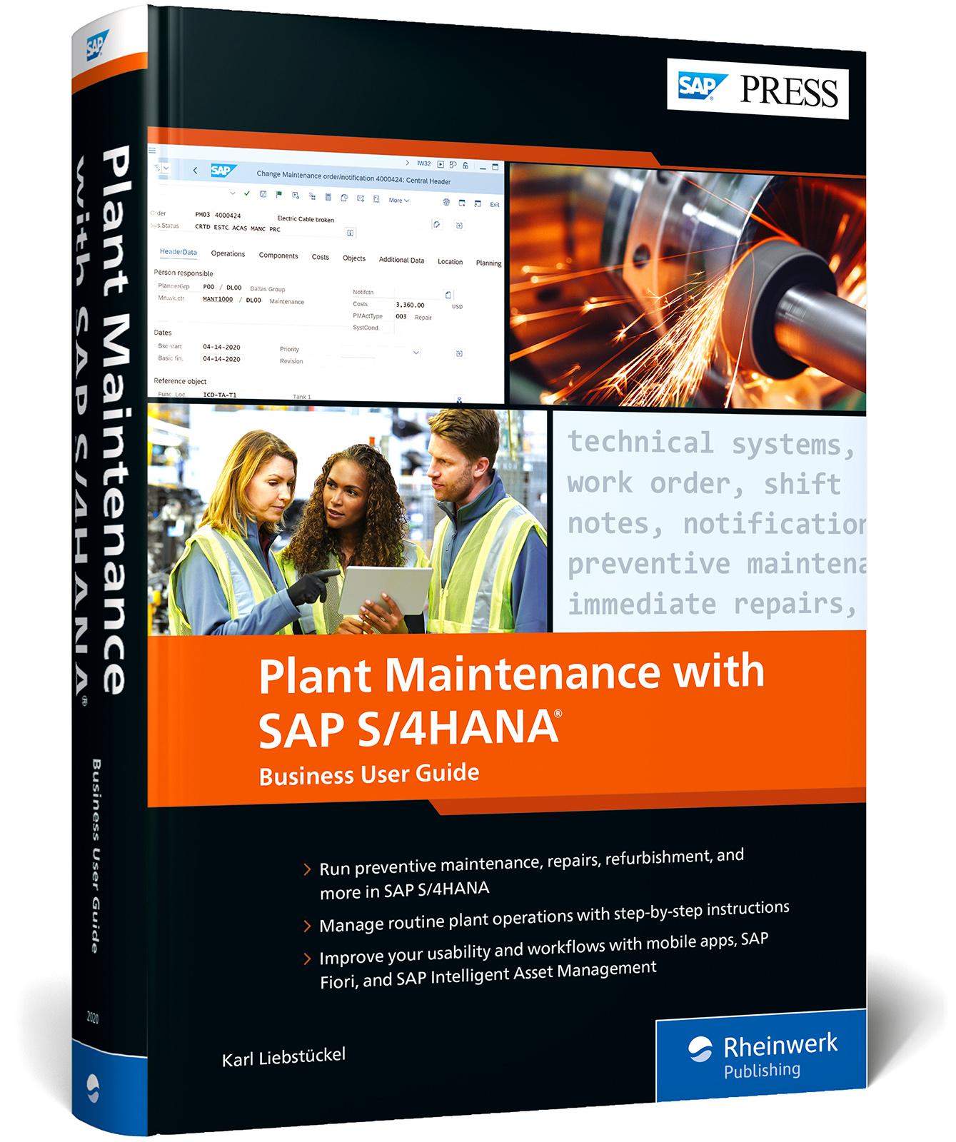 Vorderes Coverbild Plant Maintenance with SAP S/4hana: Business User Guide
