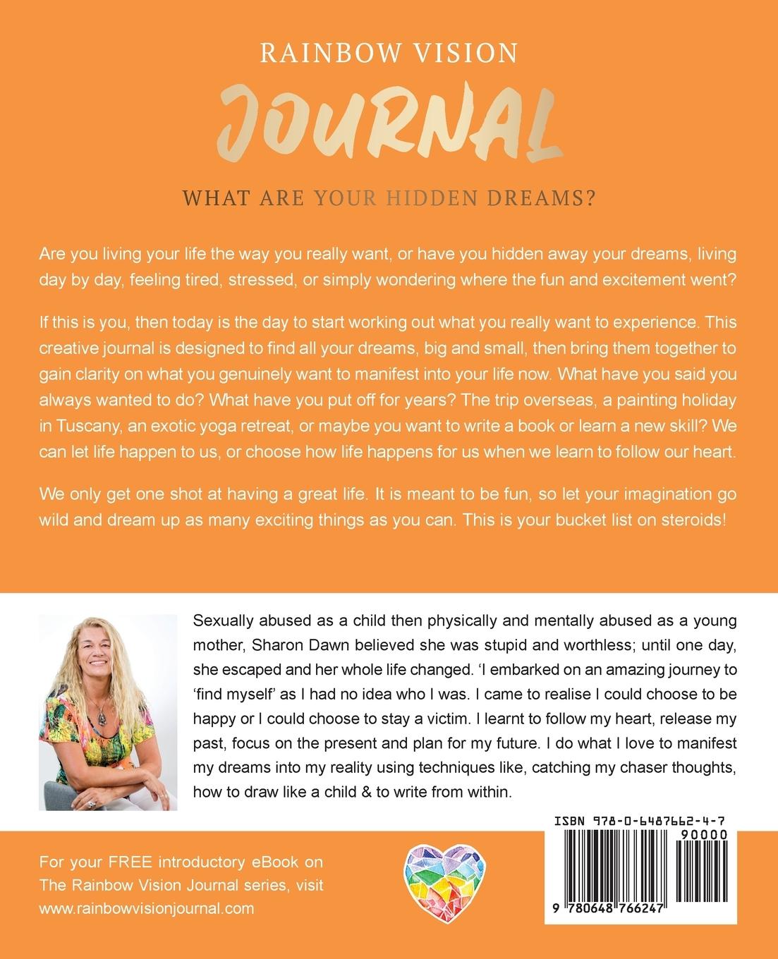 Rückseitencover Rainbow Vision Journal ORANGE