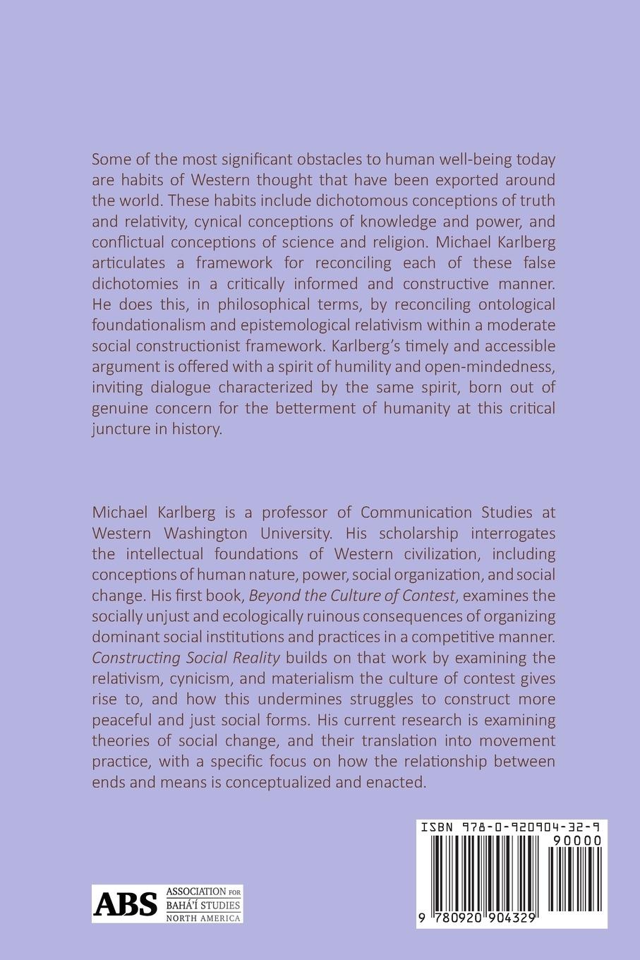 Rückseitencover Constructing Social Reality