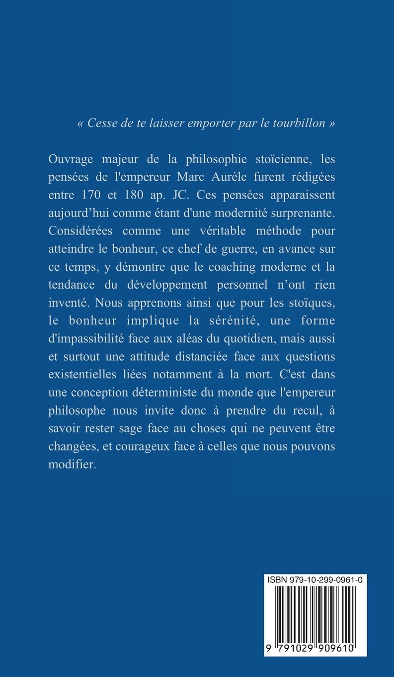 Rückseitencover Pensées pour moi-même