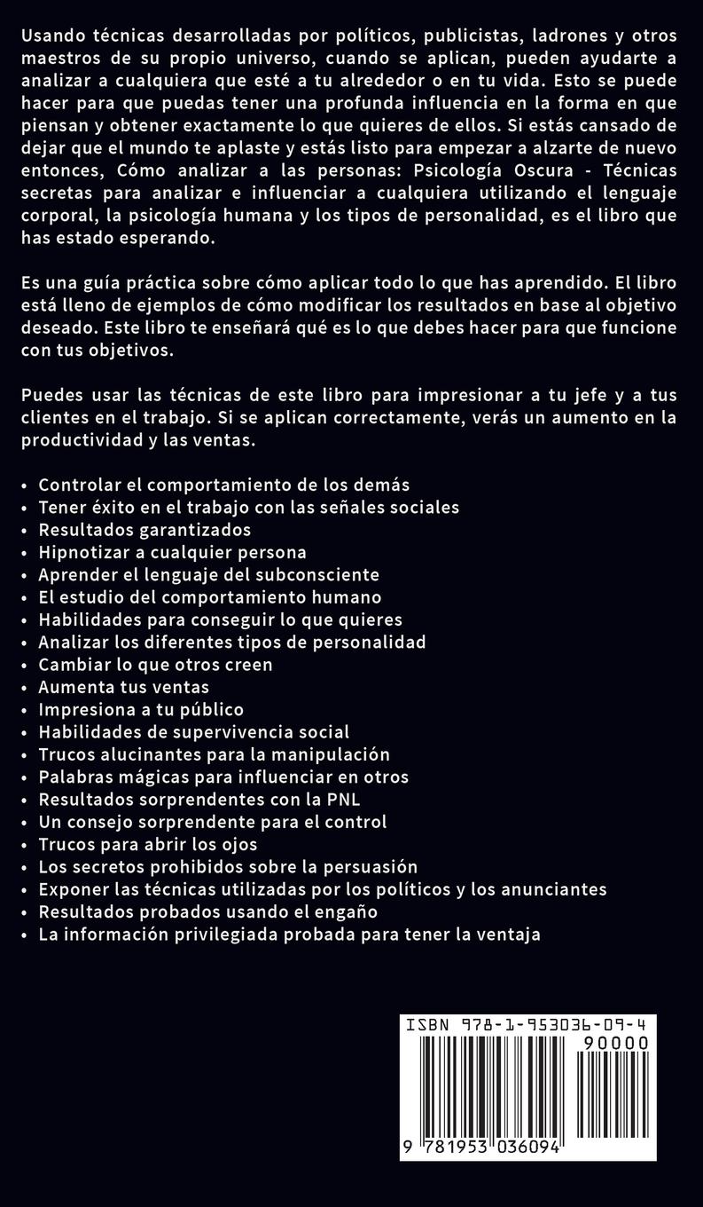 Rückseitencover Cómo analizar a las personas