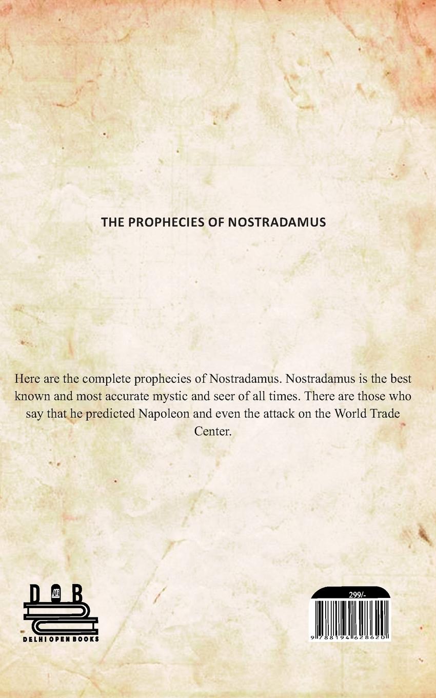 Rückseitencover The Prophecies Of Nostradamus