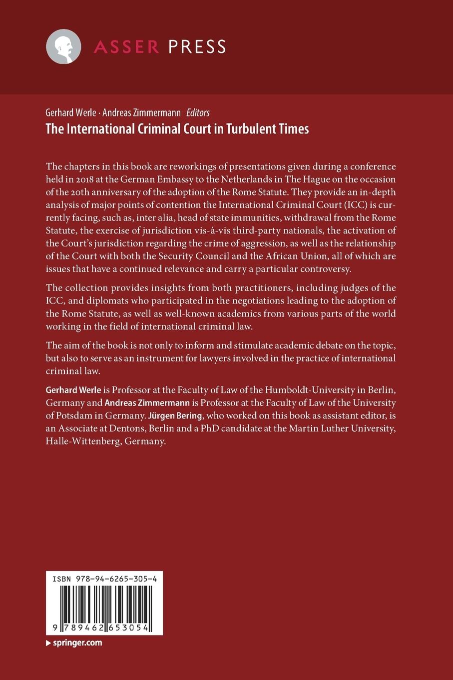 Rückseitencover The International Criminal Court in Turbulent Times