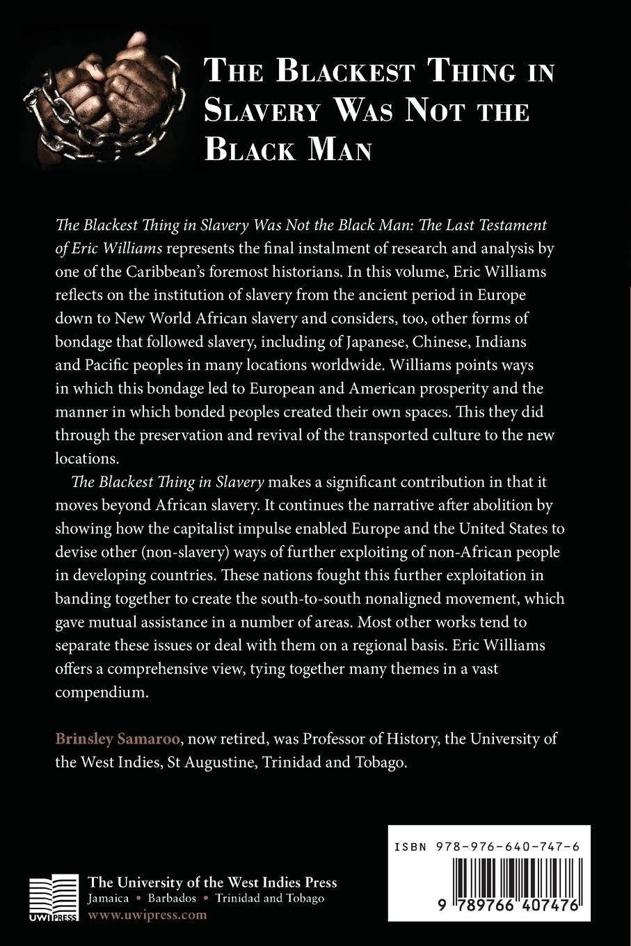 Rückseitencover The Blackest Thing in Slavery Was Not the Black Man