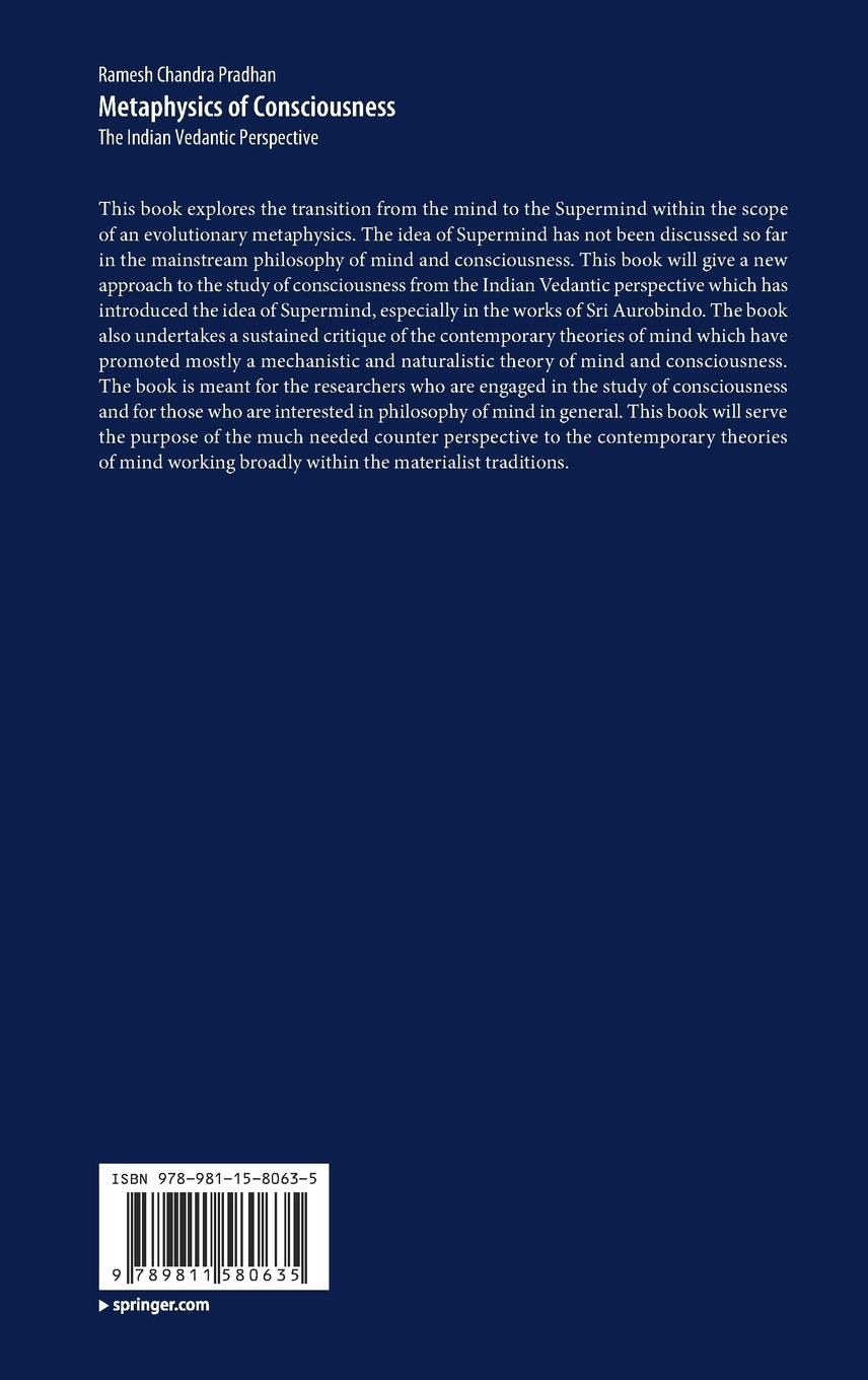 Rückseitencover Metaphysics of Consciousness