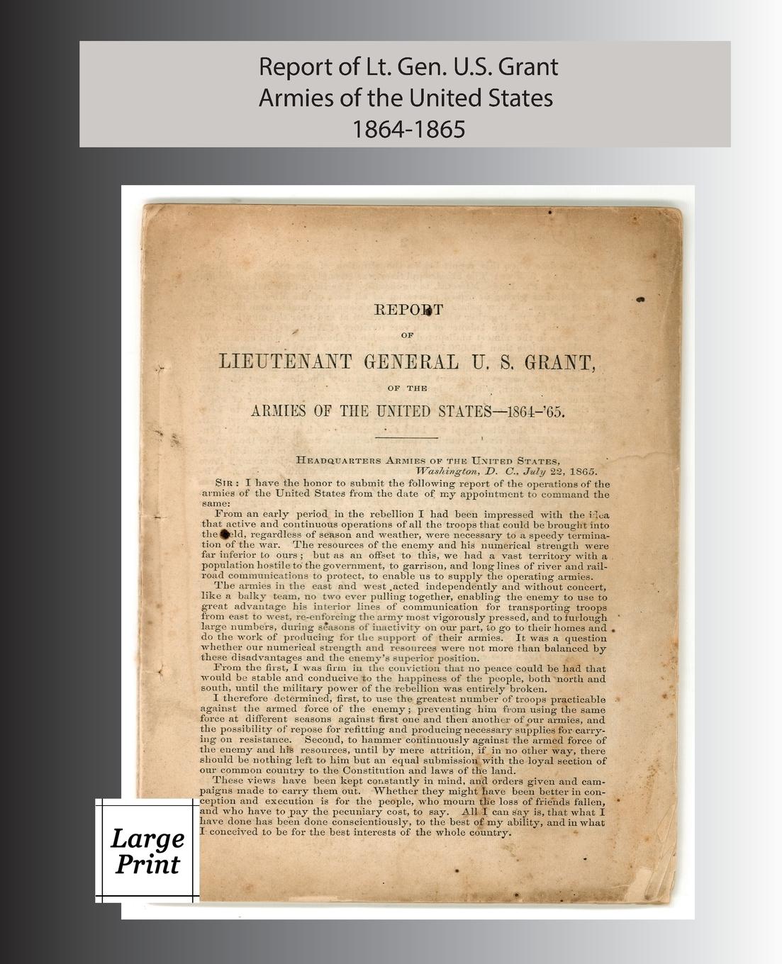 Vorderes Coverbild Report of Lieutenant General U. S. Grant, Armies of the United States 1864-1865