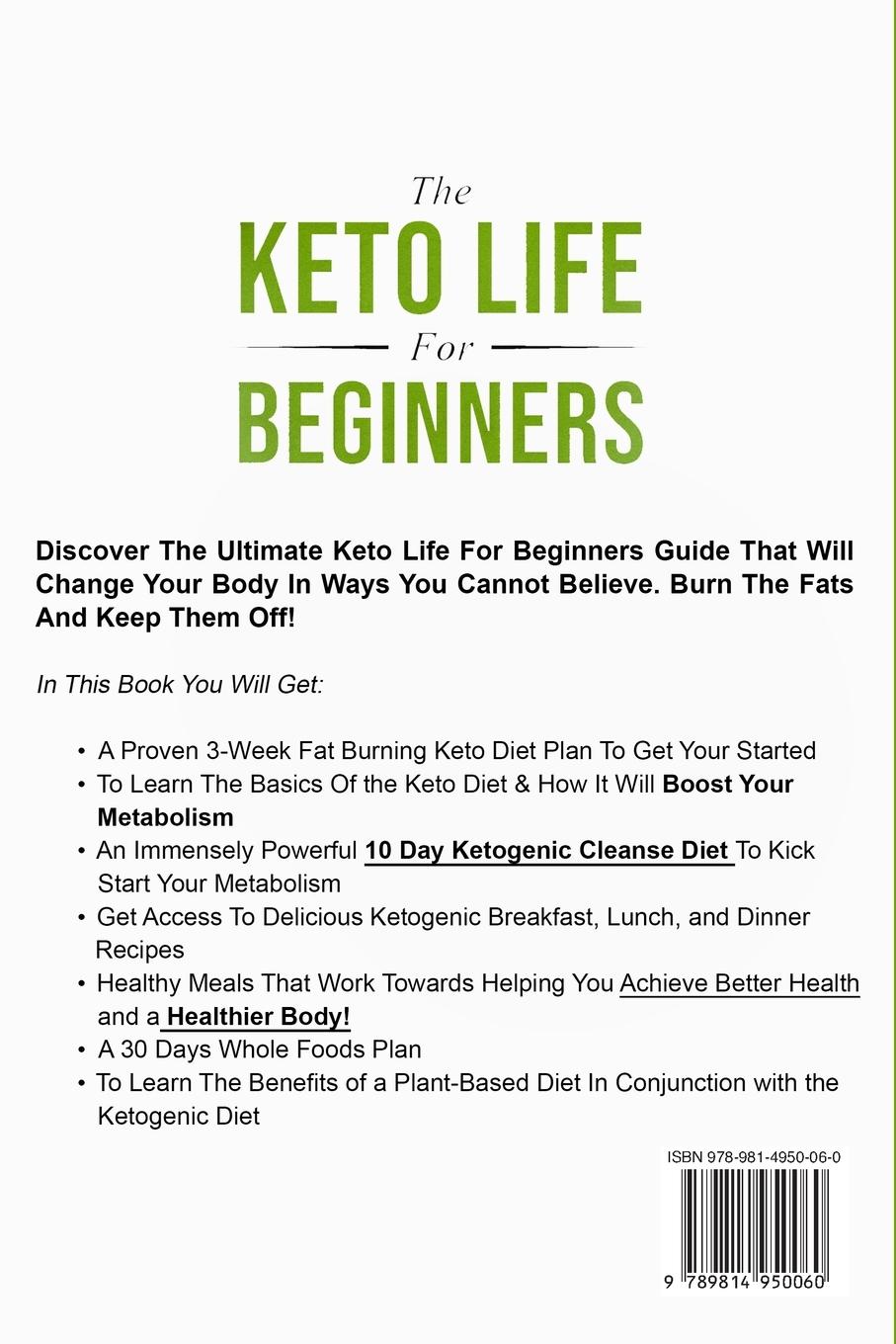 Rückseitencover Keto Diet For Beginners
