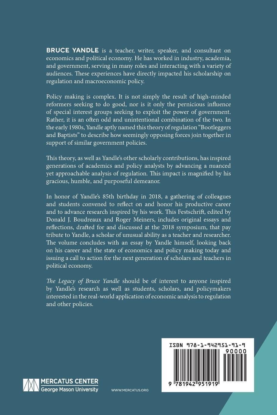 Rückseitencover The Legacy of Bruce Yandle