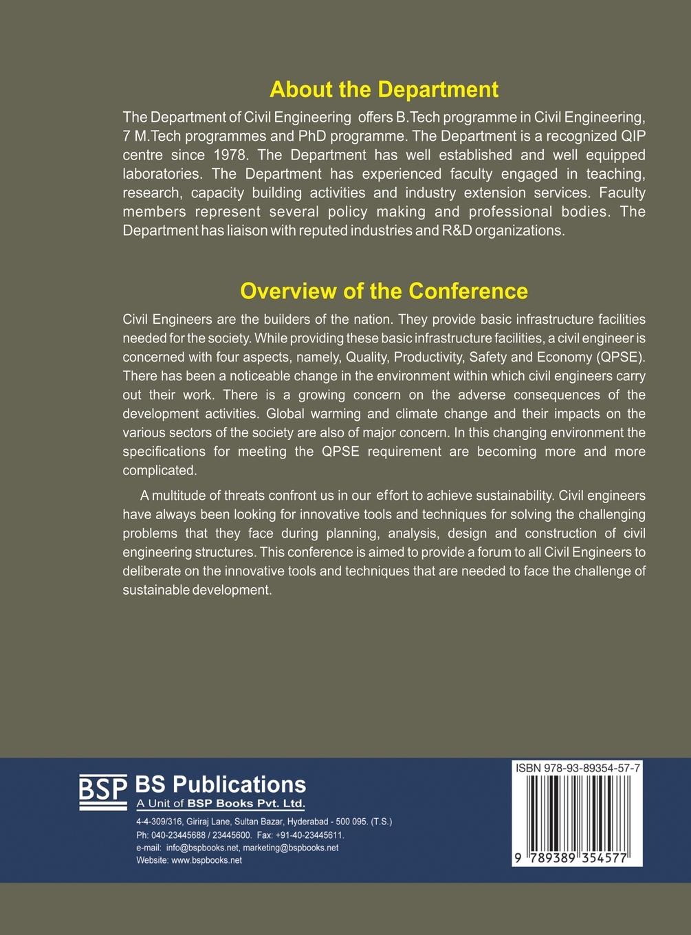 Rückseitencover Innovative Trends in Civil Engineering for Sustainable Development