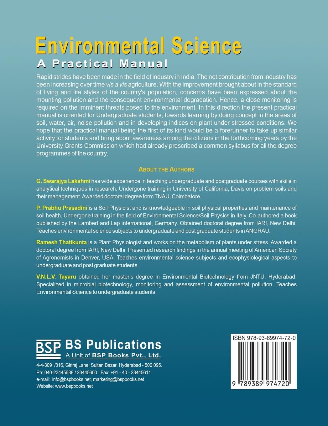 Rückseitencover Environmental Science