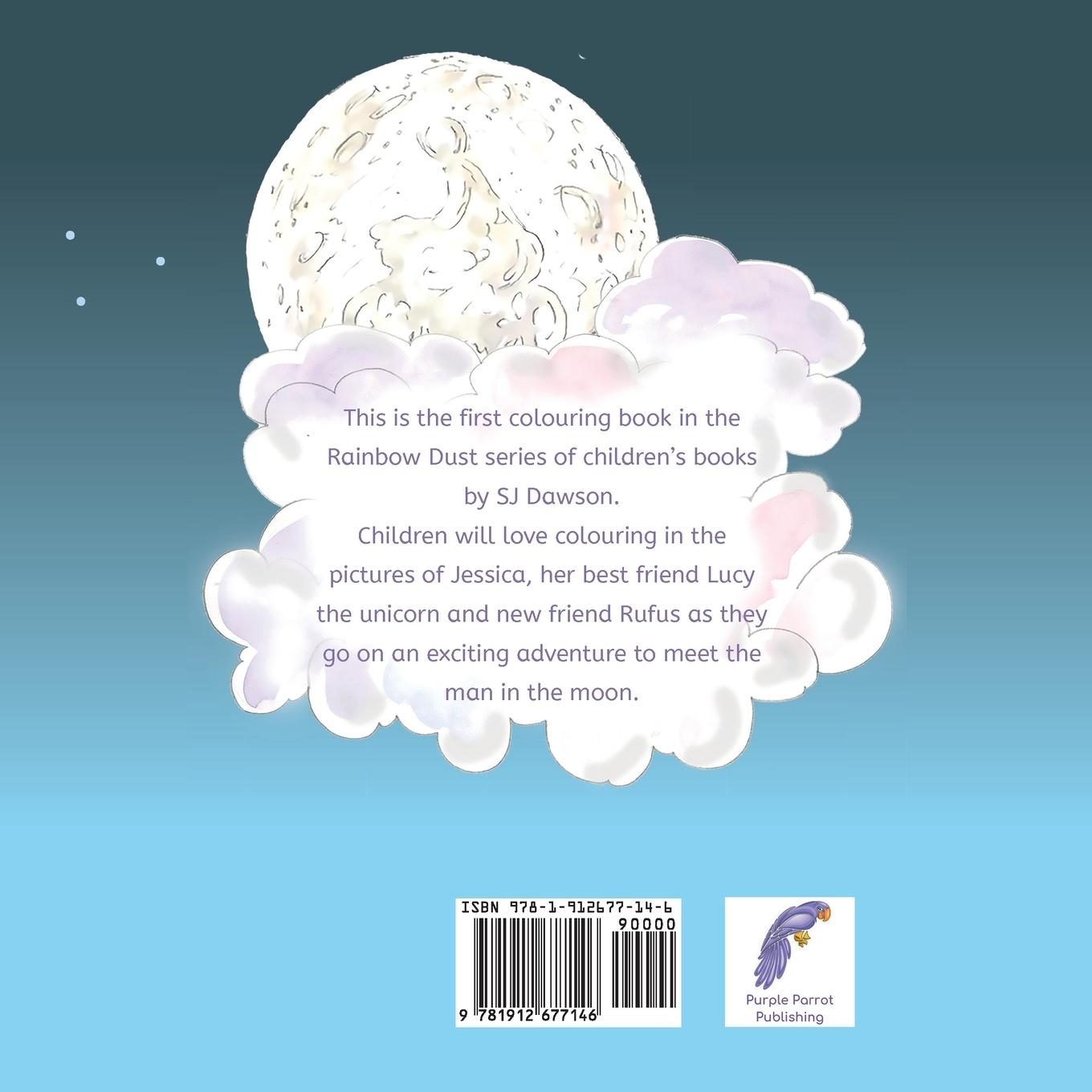 Rückseitencover Rainbow Dust and the Moon Colouring Book