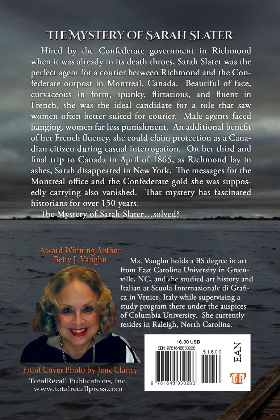Rückseitencover The Mystery of Sarah Slater