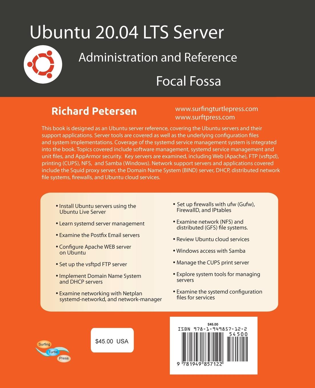 Rückseitencover Ubuntu 20.04 LTS Server
