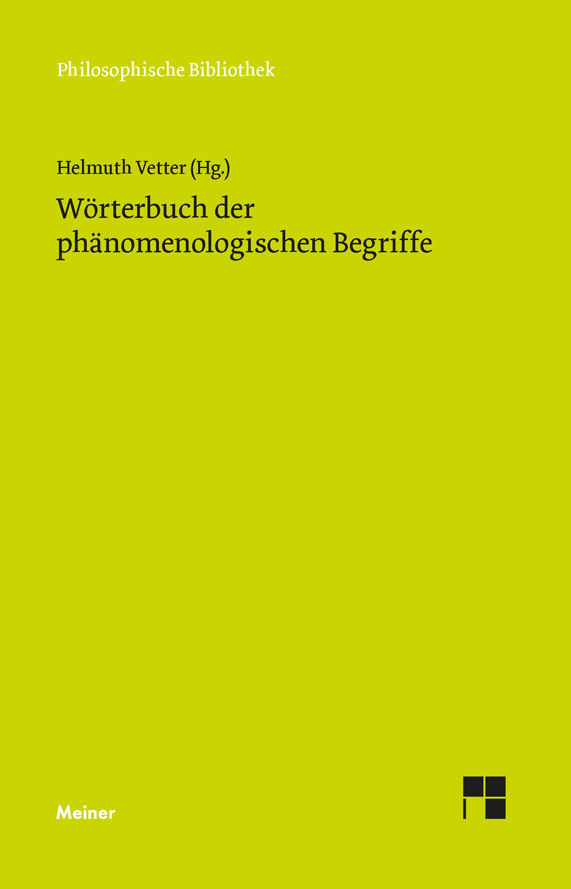 Vorderes Coverbild Wörterbuch der phänomenologischen Begriffe
