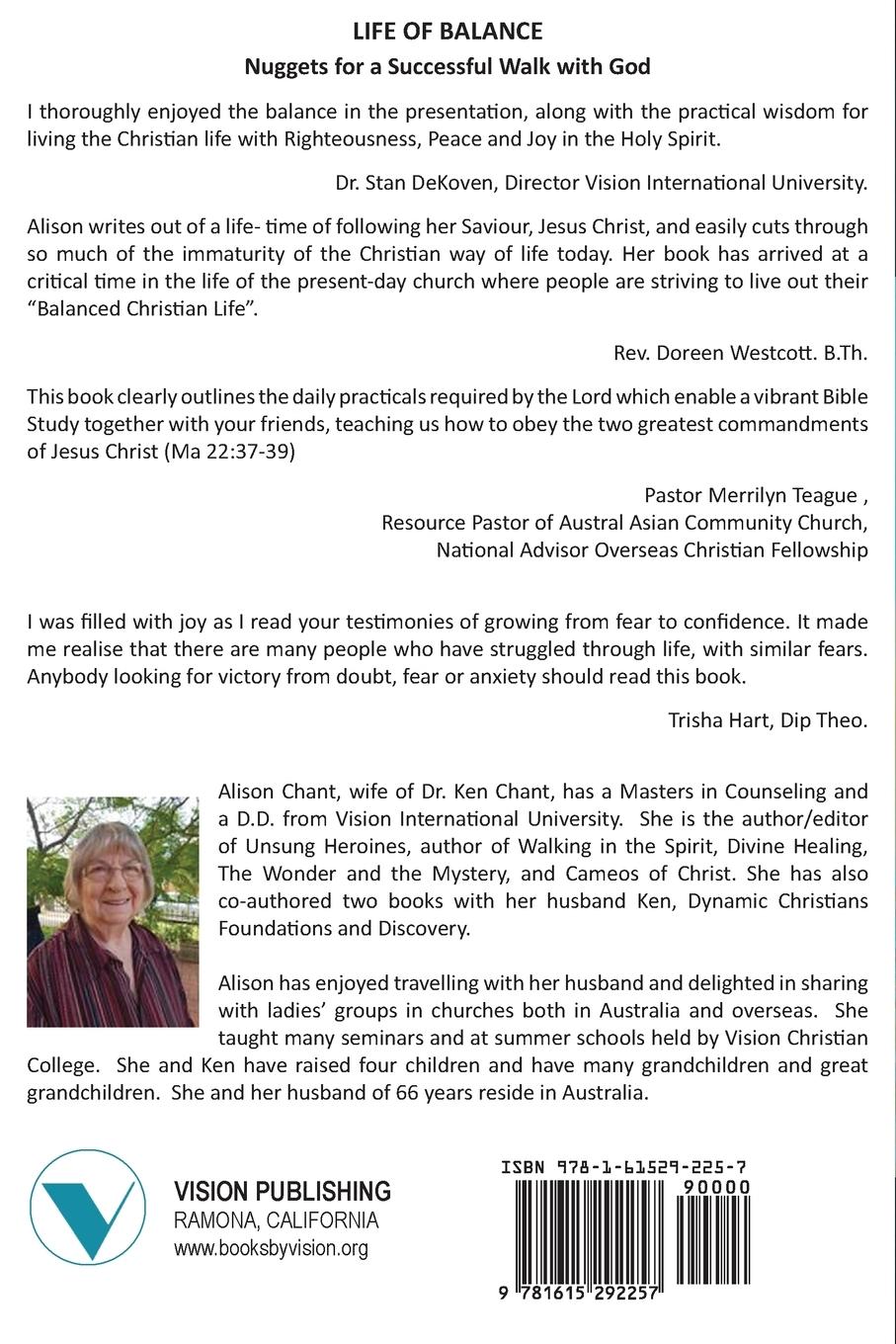 Rückseitencover A Life of Balance: Nuggets for a Successful Walk with God