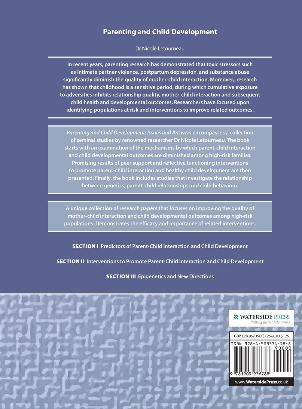 Rückseitencover Parenting and Child Development