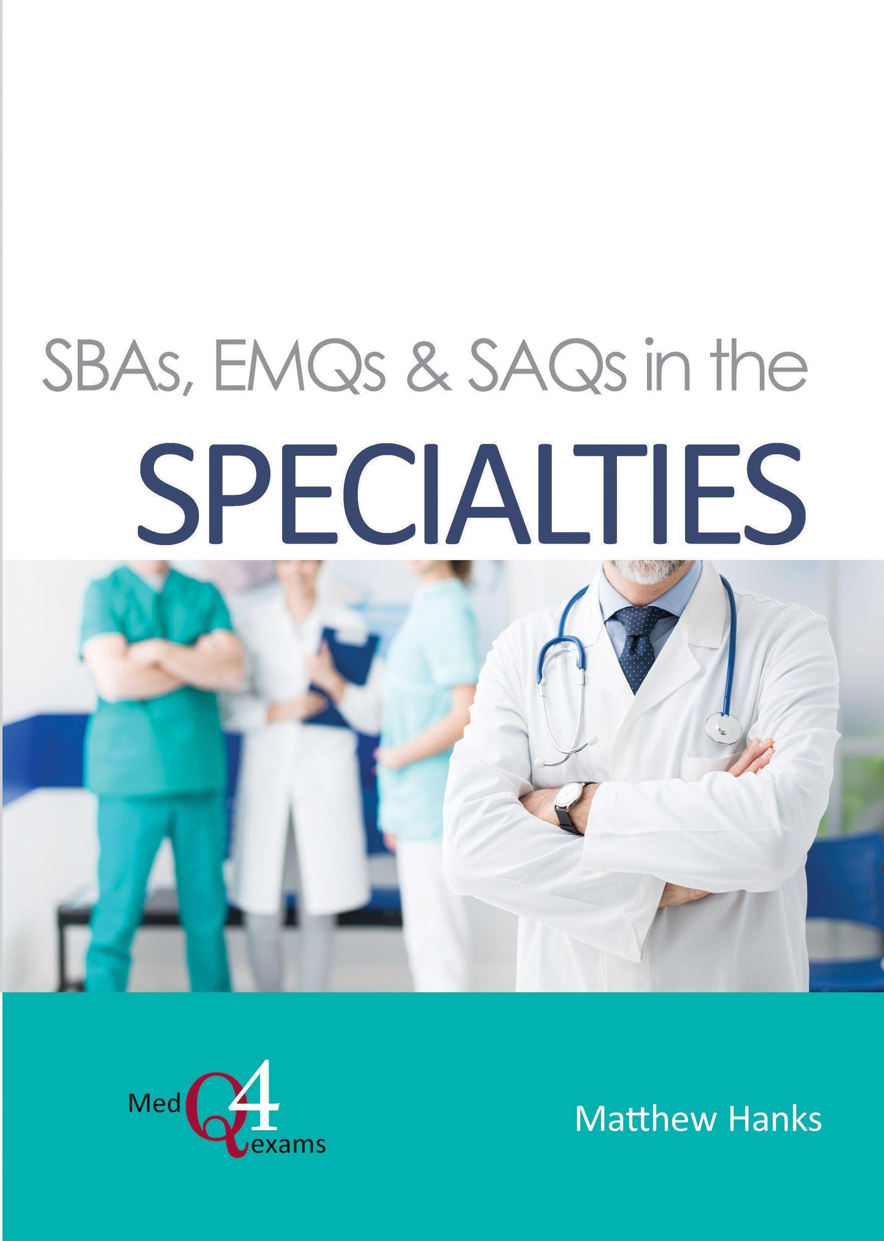 Vorderes Coverbild SBAs, EMQs & SAQs in the SPECIALTIES