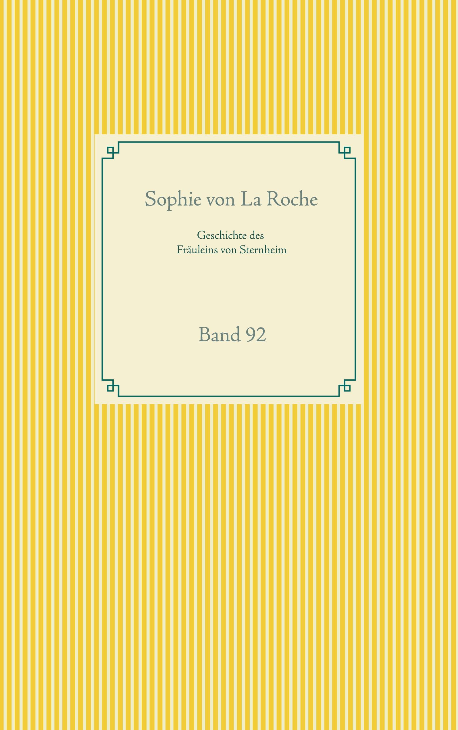 Vorderes Coverbild Geschichte des Fräuleins von Sternheim