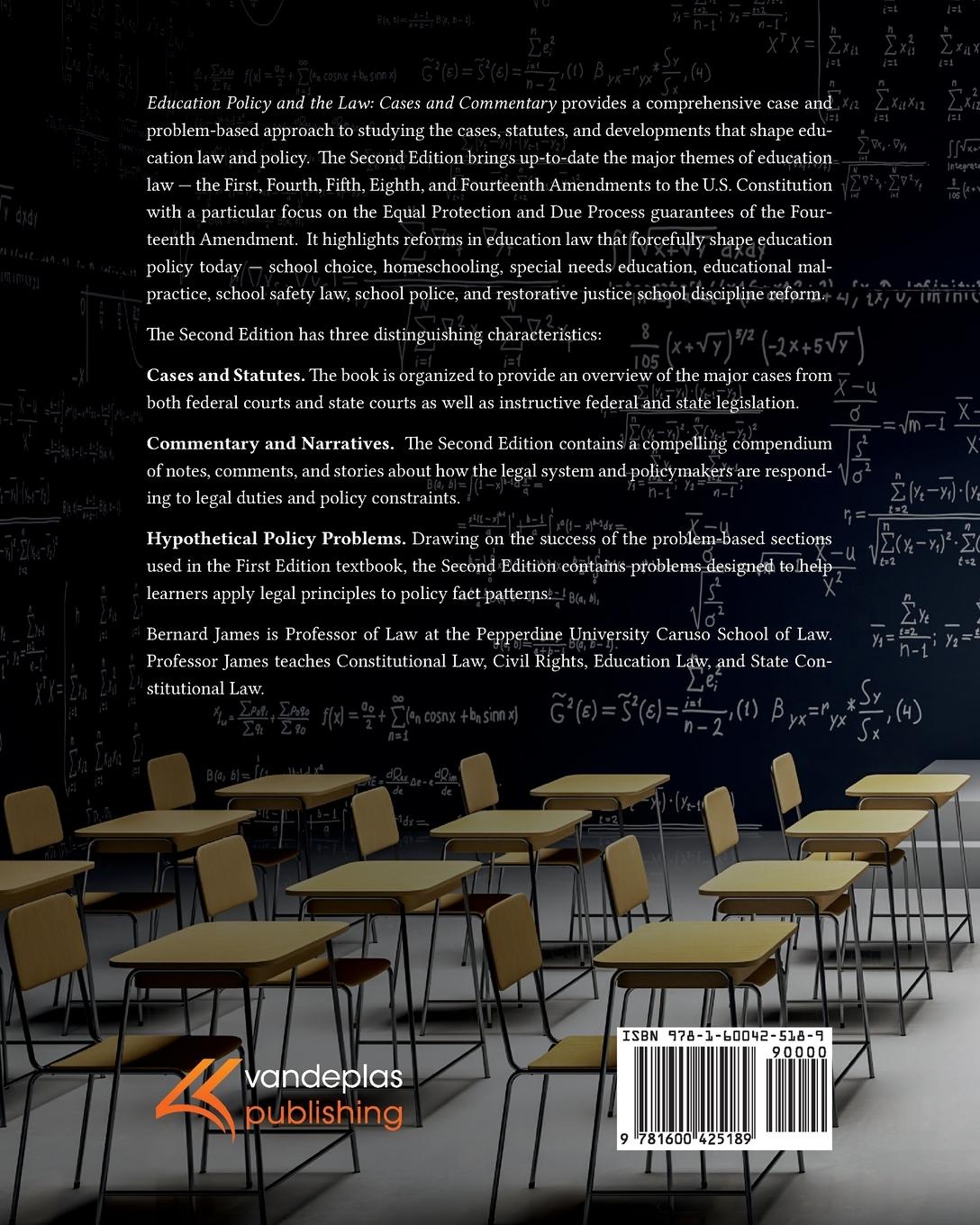 Rückseitencover Education Policy and the Law