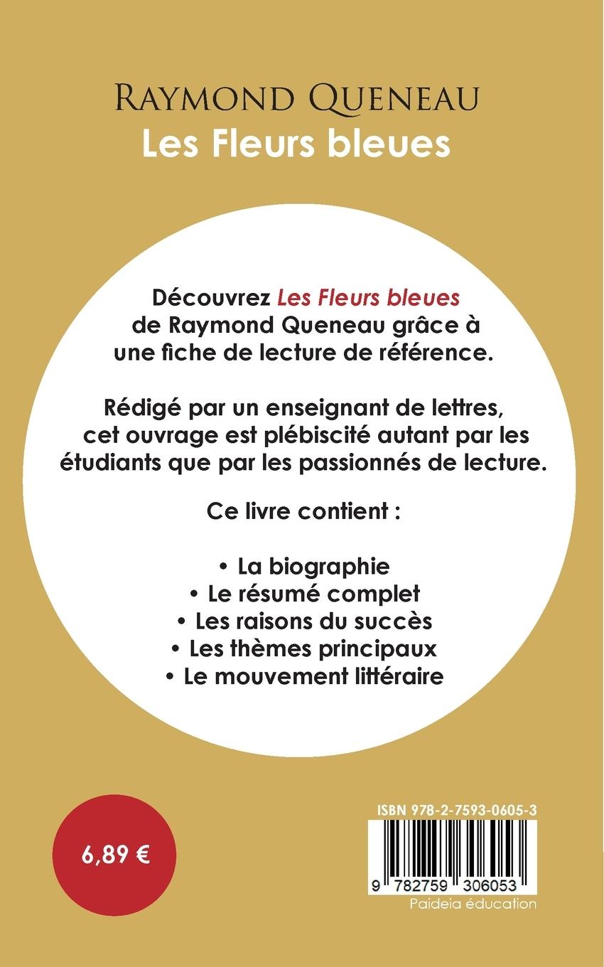 Rückseitencover Fiche de lecture Les Fleurs bleues (Étude intégrale)