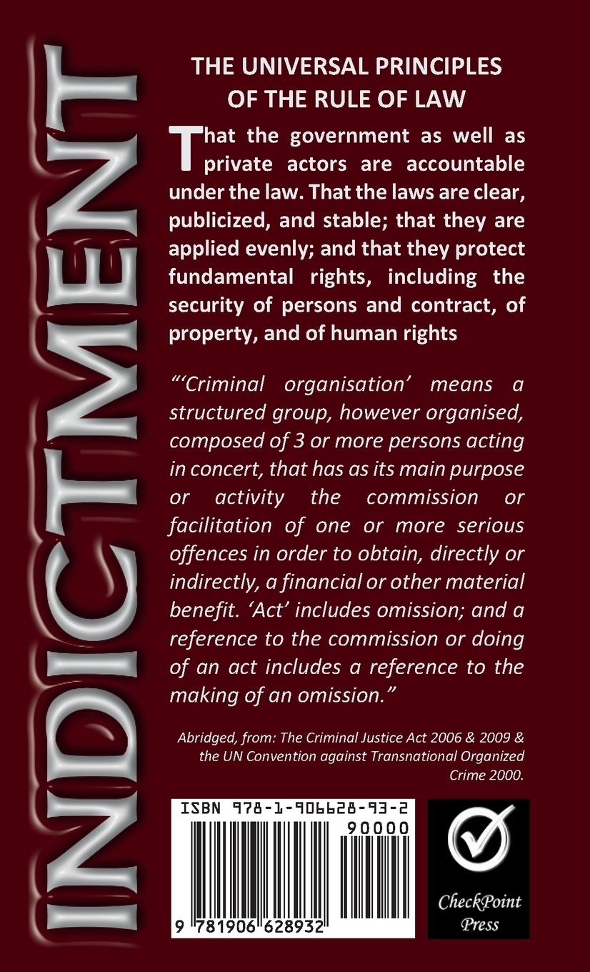 Rückseitencover INDICTMENT & APPLICATION FOR A PUBLIC ENQUIRY INTO STATE-SPONSORED CRIMINALITY IN IRELAND