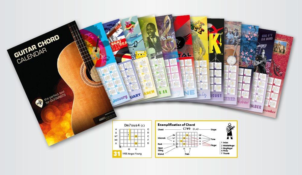 Beispielinhalt (Bild) Guitar Chord Calendar (Gitarren Akkord Kalender)
