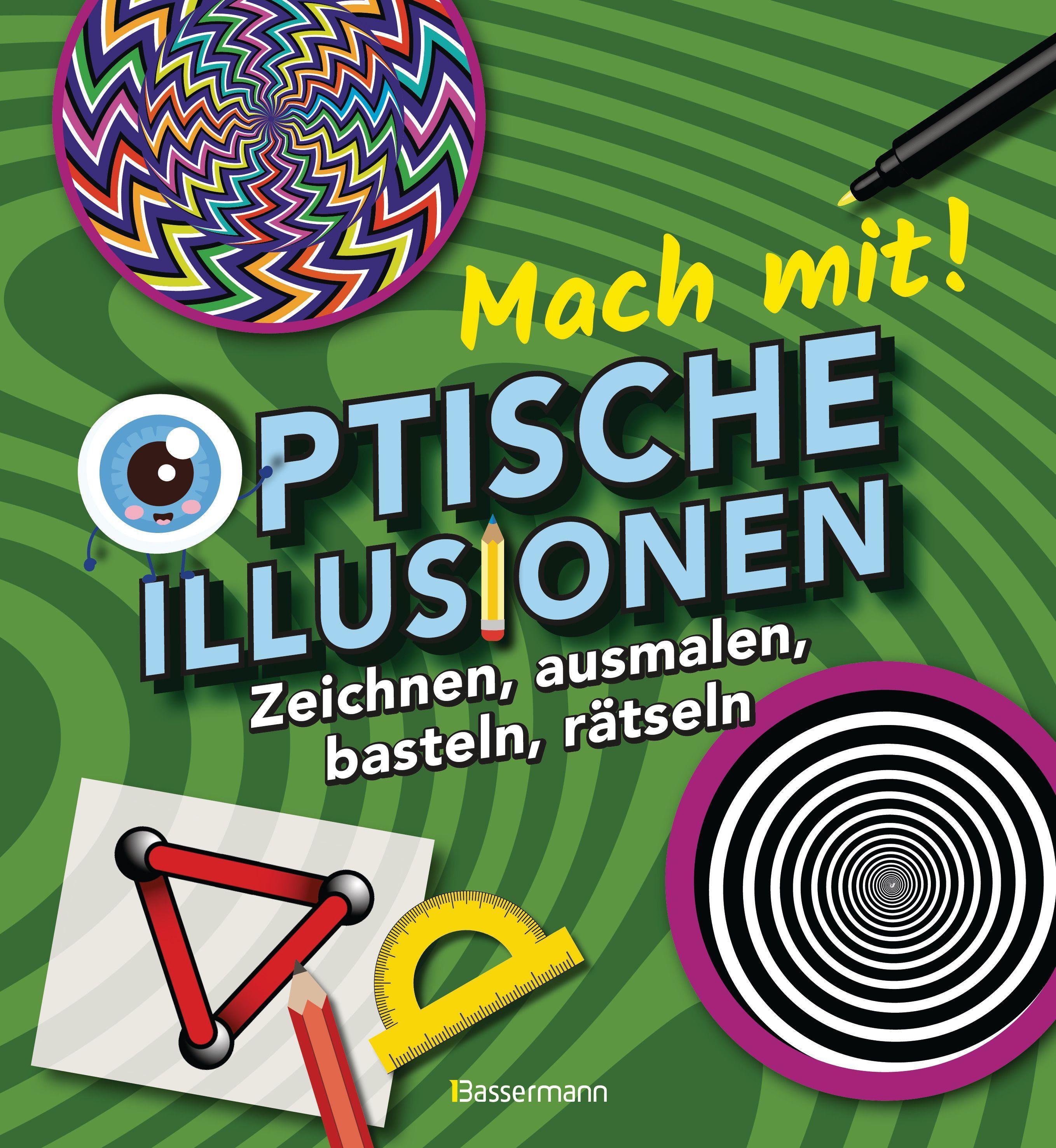 Vorderes Coverbild Mach mit! - Optische Illusionen: Zeichnen, ausmalen, basteln, rätseln, spielen! Das Aktivbuch für Kinder ab 6 Jahren