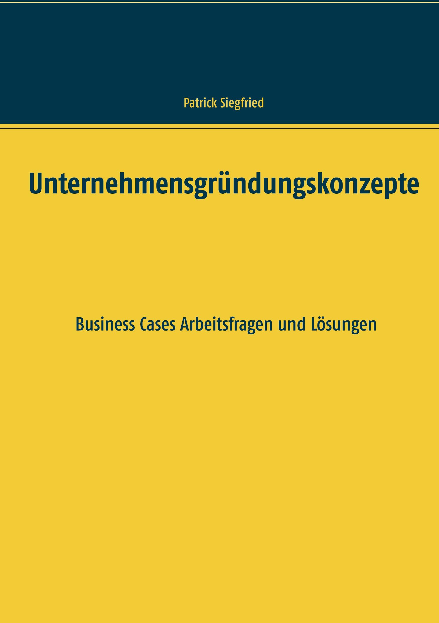 Vorderes Coverbild Unternehmensgründungskonzepte