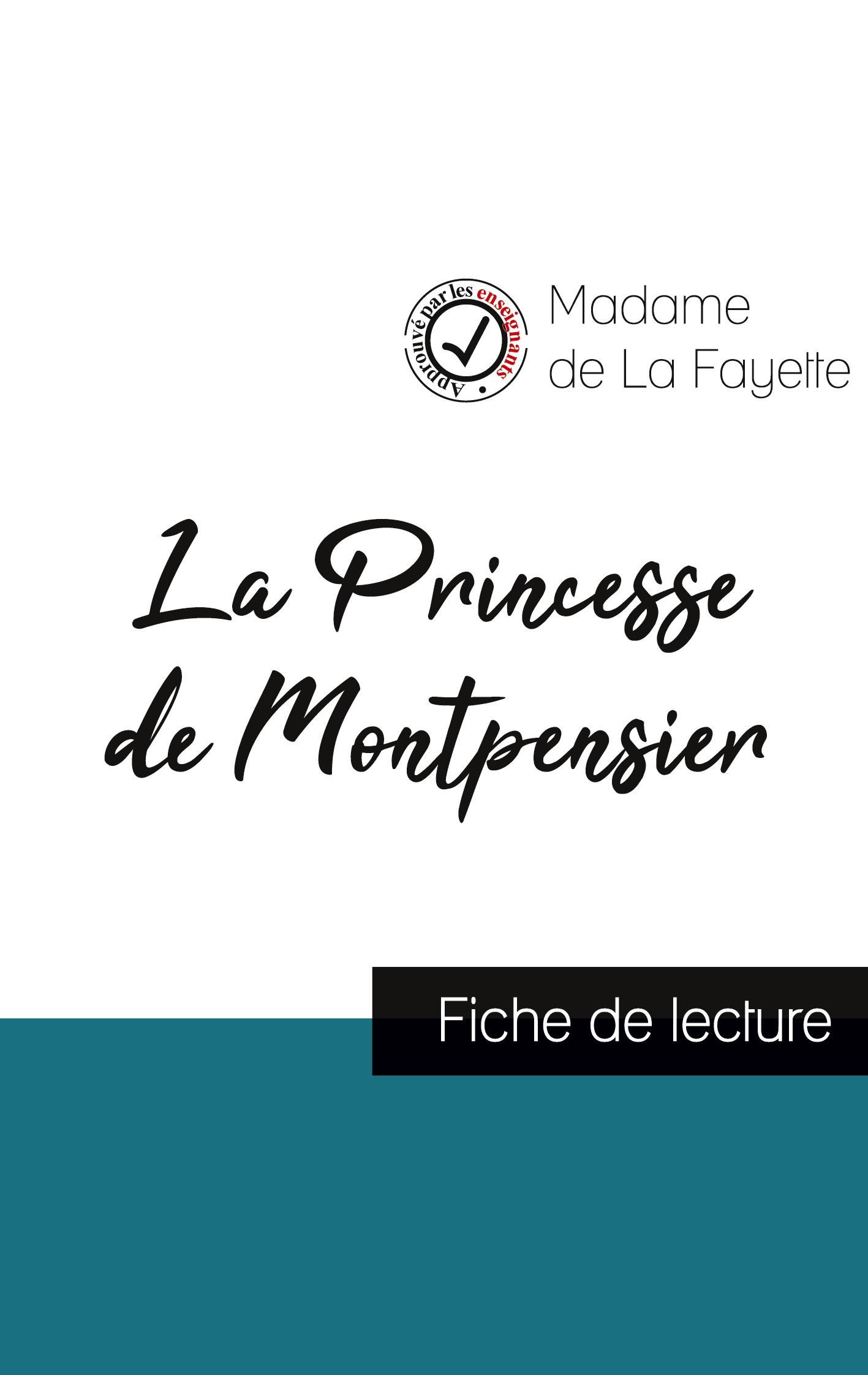 Vorderes Coverbild La Princesse de Montpensier de Madame de La Fayette (fiche de lecture et analyse complète de l'oeuvre)