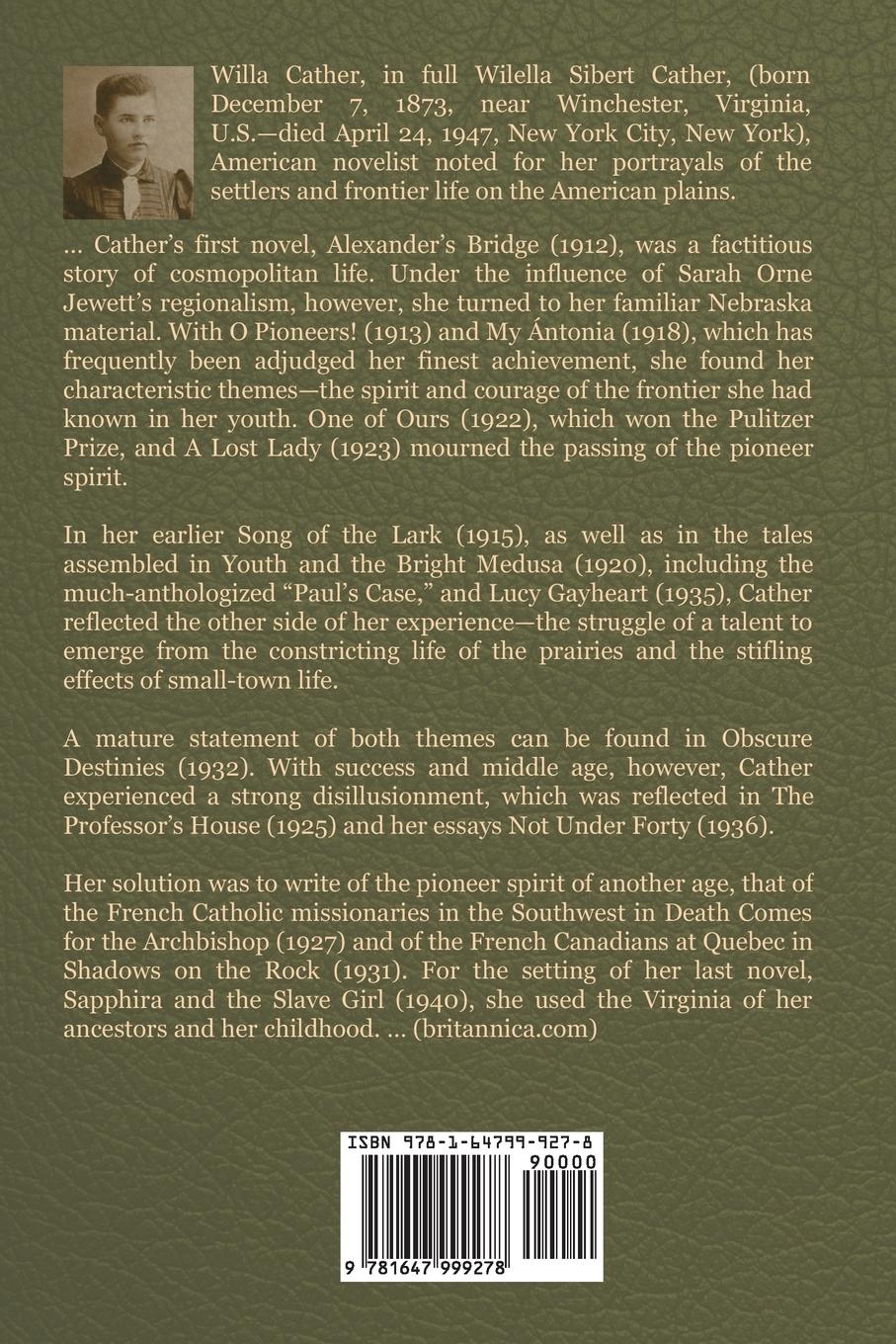 Rückseitencover O Pioneers!