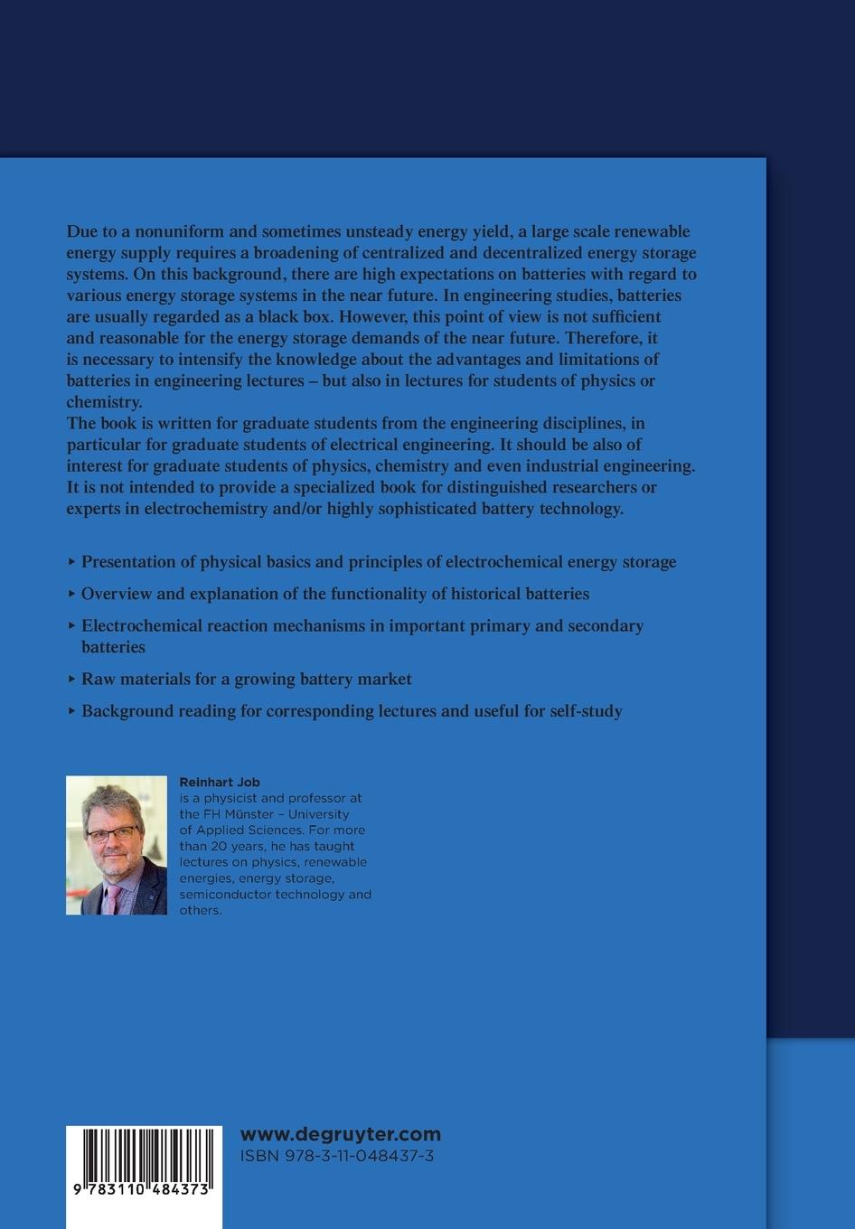 Rückseitencover Electrochemical Energy Storage