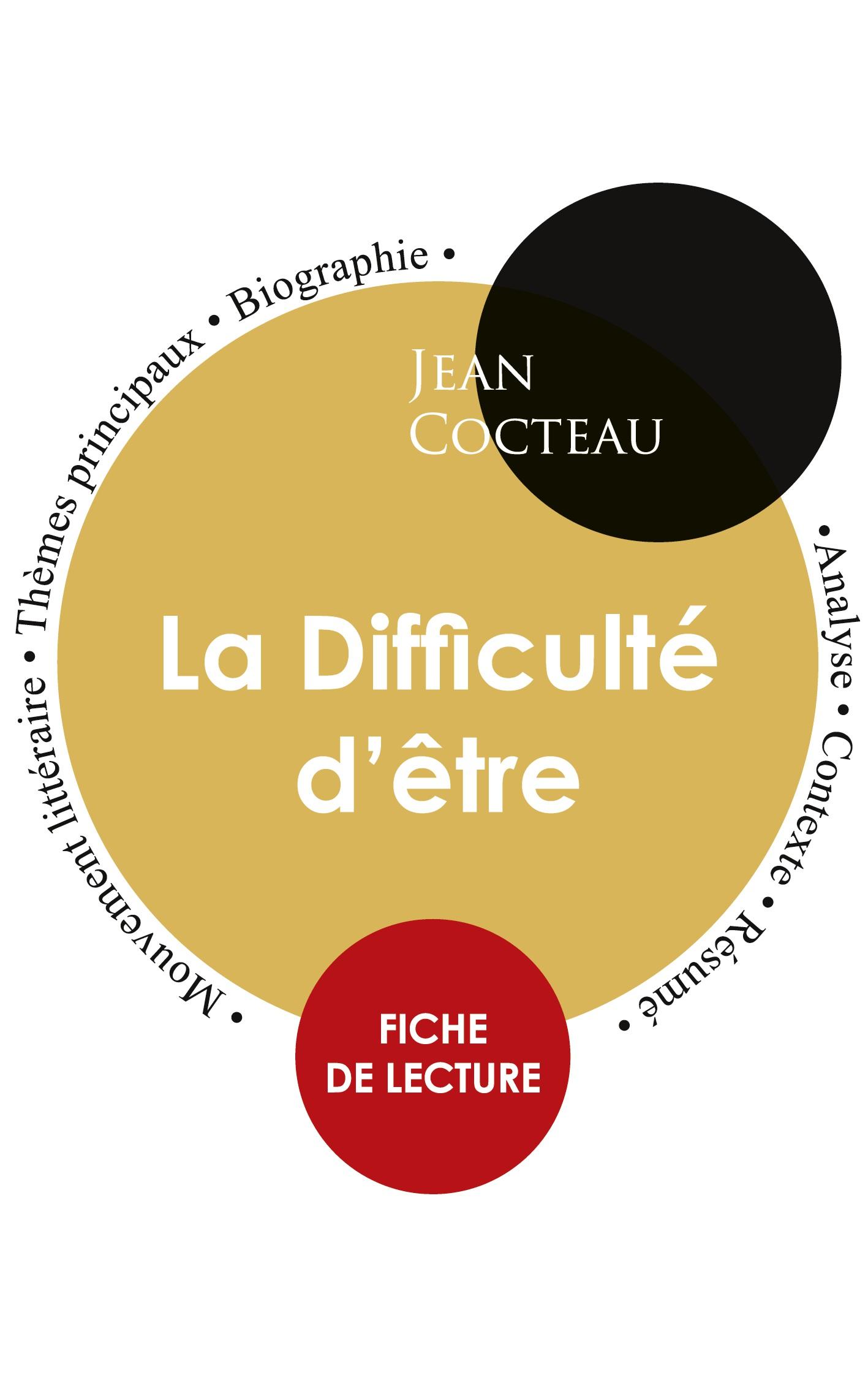 Vorderes Coverbild Fiche de lecture La Difficulté d'être (Étude intégrale)